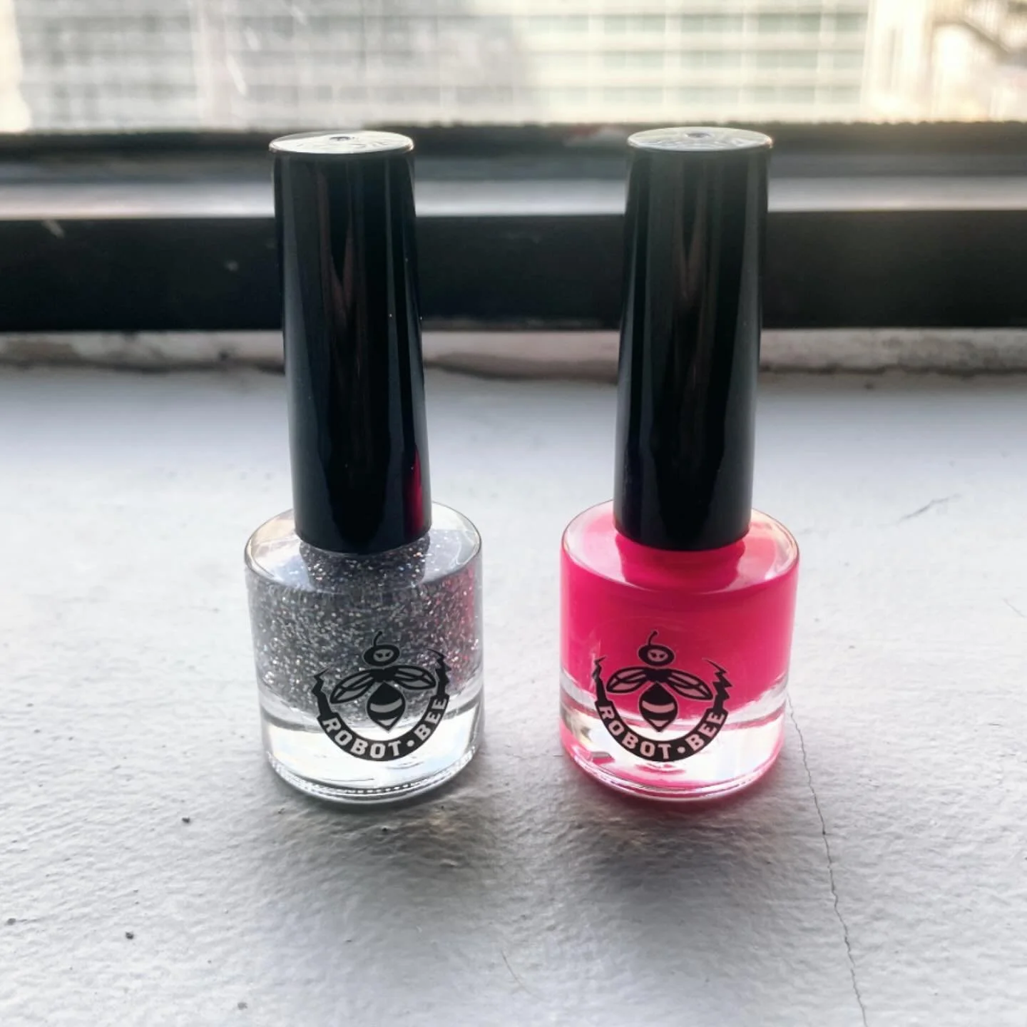 Two of our favorite concoctions, DJ 504b and Disco Hangover, are currently contemplating the urban sprawl from the window sill. After countless spreadsheets and existential crises, the Robot Bee Polish website is soft launching TODAY! Go forth and ge