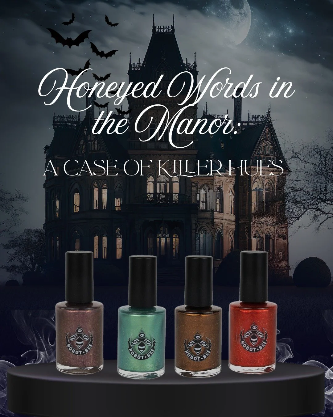 Enter our manor &hellip; if you dare🕯️🦇 This isn&rsquo;t just nail polish, it&rsquo;s a collection of haunted alibis and sinister secrets. Each shade drips with mystery, murder, and midnight intrigue. The butler didn&rsquo;t do it&hellip; but your 