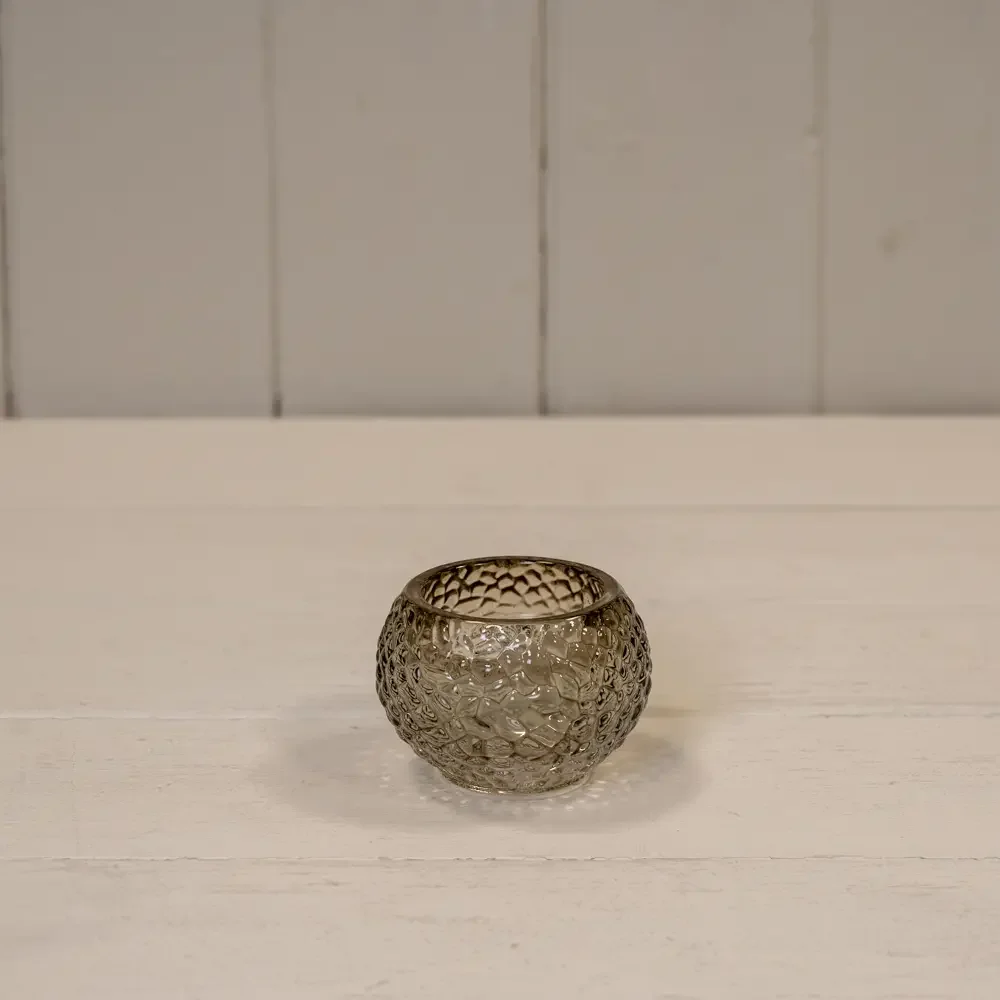 Smokey Brown Round Tealight Holder