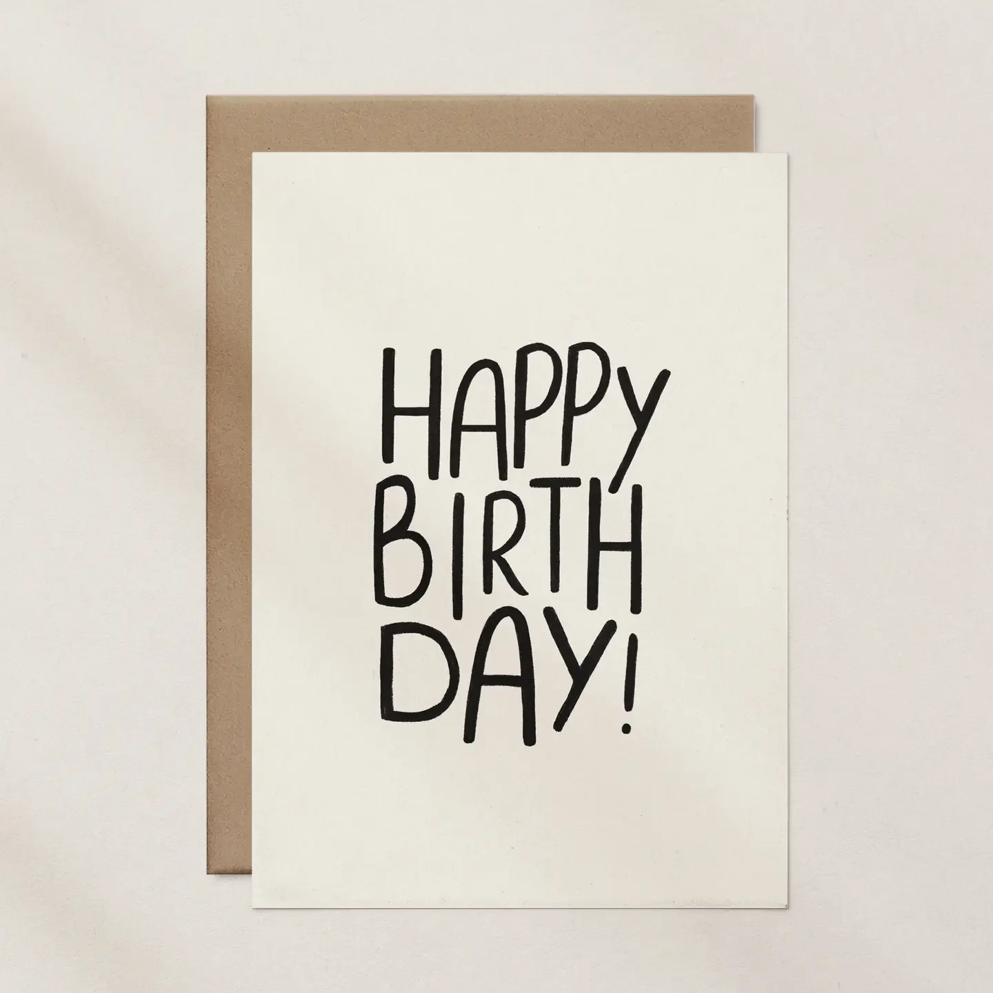 Black & White Happy Birthday Greeting Card