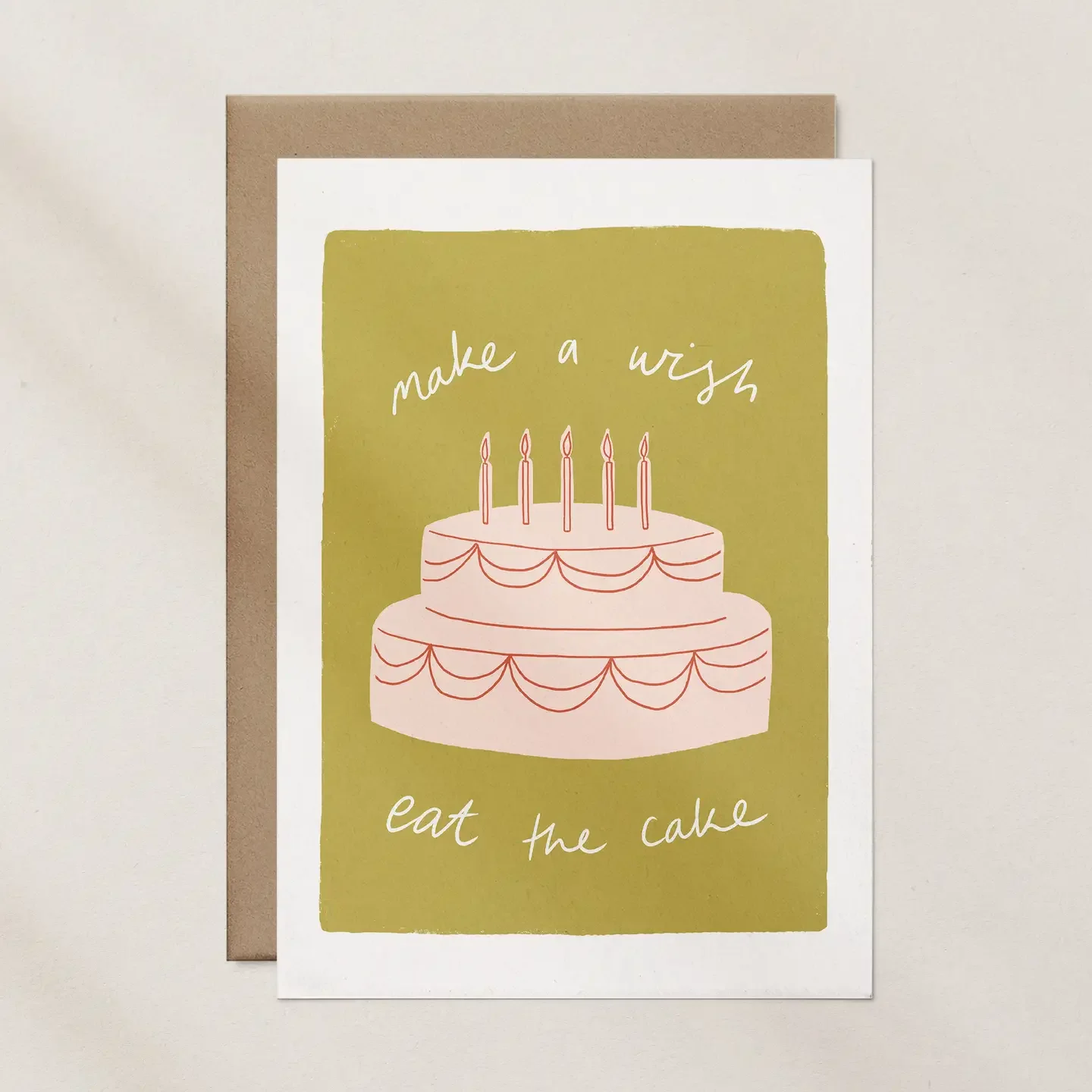Make A Wish Eat The Cake Greeting Card