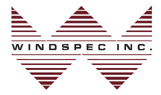 Logo of Windspec Inc. with a stylized 'W' made of horizontal lines.