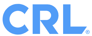 Blue text on a white background spelling out 'CRL' in bold, uppercase letters.