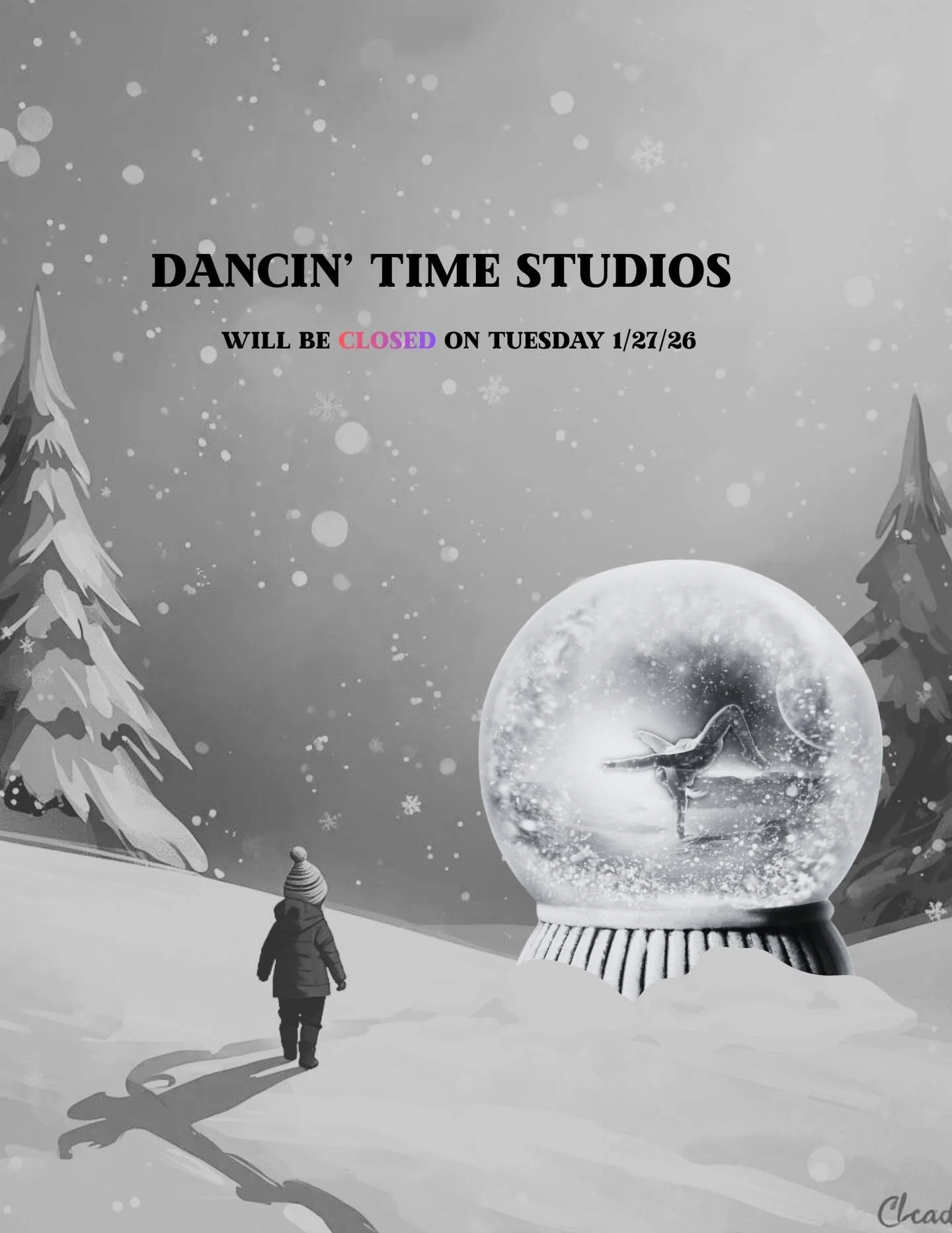 The studio will be closed this evening. 1/27