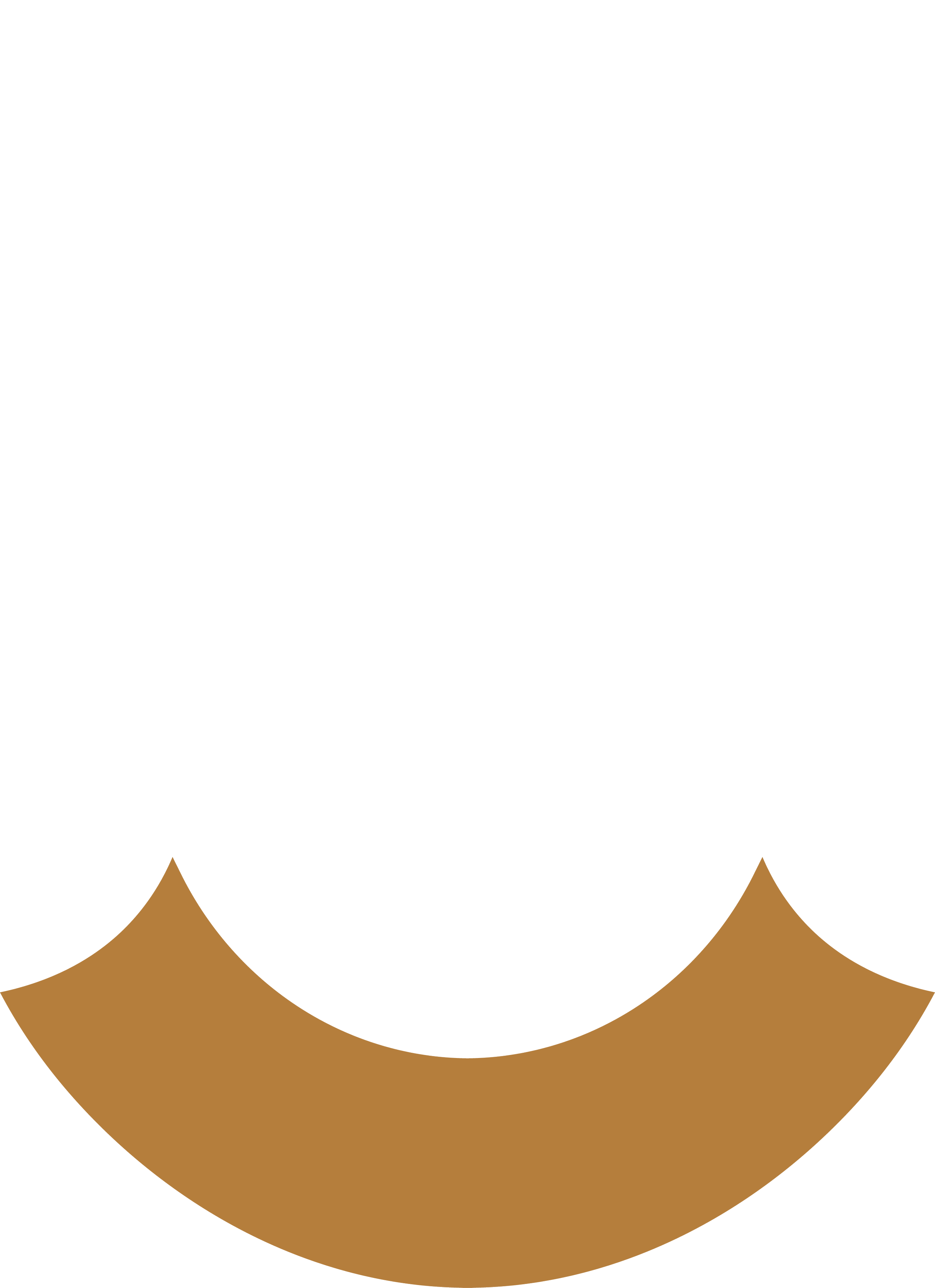 Et logo med en stor sort T, en brun bue forneden, og en hvid baggrund.