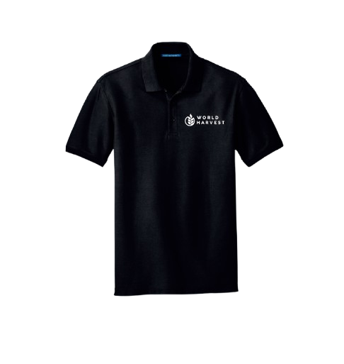 World Harvest Black Polo