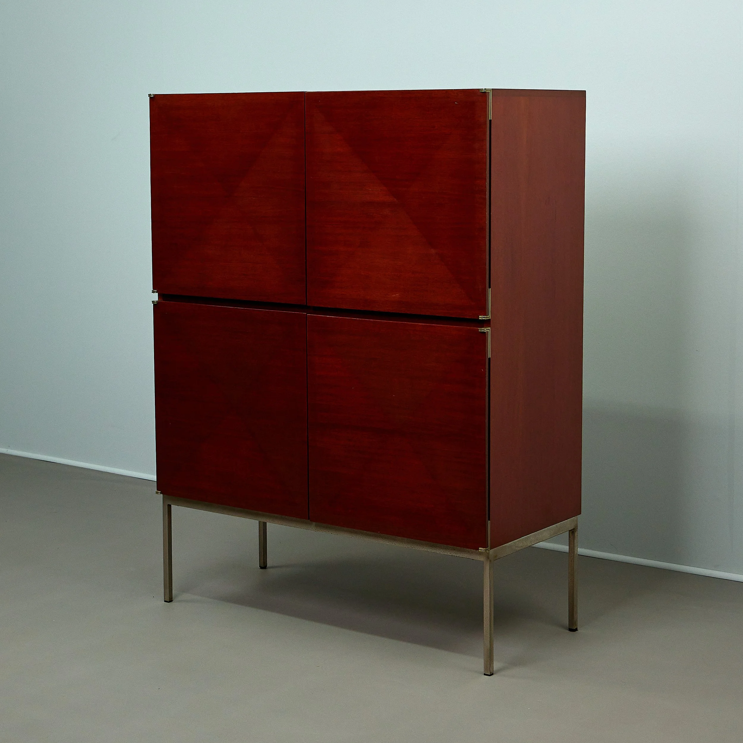 ANTON PHILIPPON & JACQUELINE LECOQ. Pointe De Diamant highboard, model 1307 for Behr, mahogany, 1960s, Germany