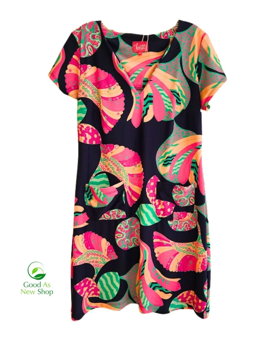 Step out this summer in bright, bold, colorful florals.  aFind this and many others every week at Good As New Shop, Wednesdays from 10-4.