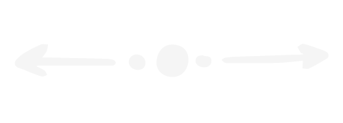 Abstract black and white graphic with arrows pointing left and right, and circles in between.