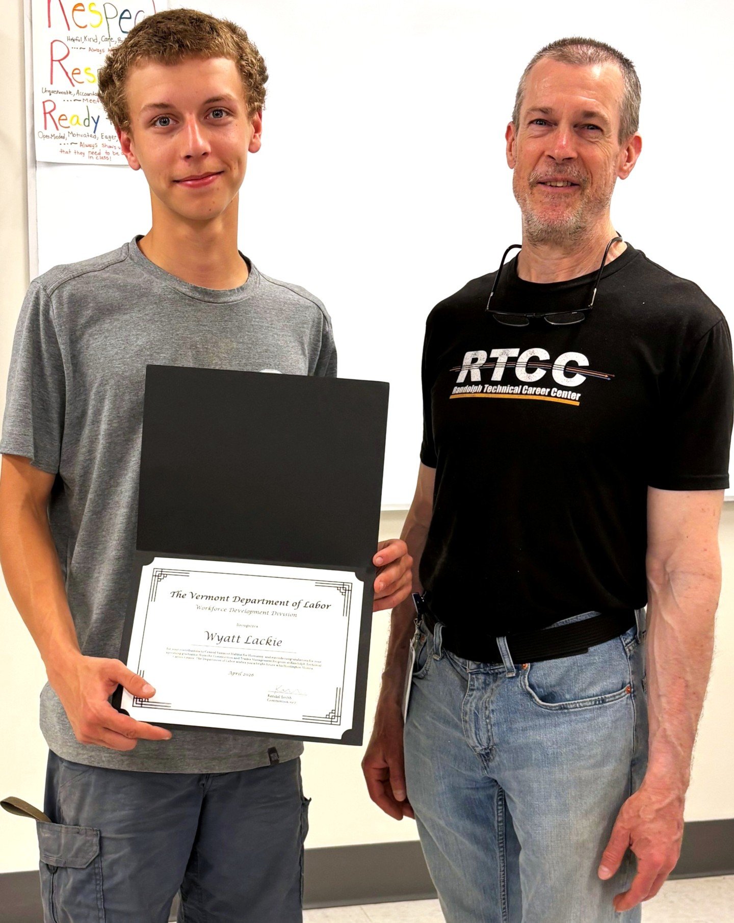 🔨 Wyatt Lackie is a senior at Randolph Technical Career Center and for the past two years, he&rsquo;s helped build a townhouse duplex in Randolph through our partnership with  @cvhabitat4humanity.

🏡 These homes are now complete and have been sold 