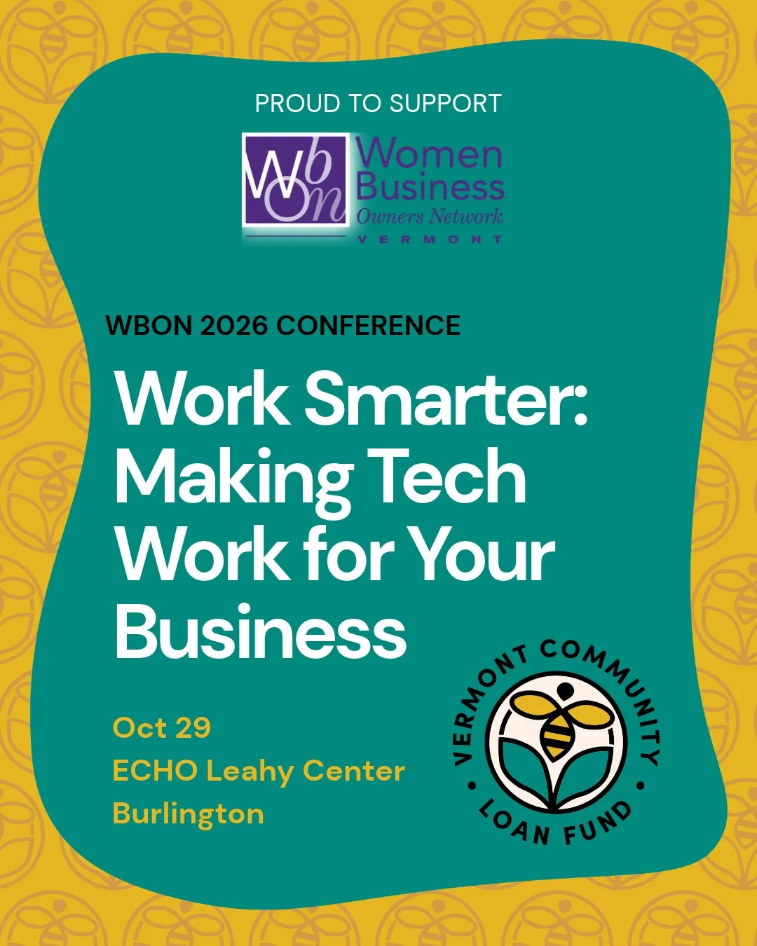 We&rsquo;re proud to be a sponsor at the Women Business Owners Network&rsquo;s 2026 conference next Thursday, 10/29, at the ECHO Leahy Center in Burlington! 💛

Supporting Vermont&rsquo;s women entrepreneurs is core to what we do. If you&rsquo;re att