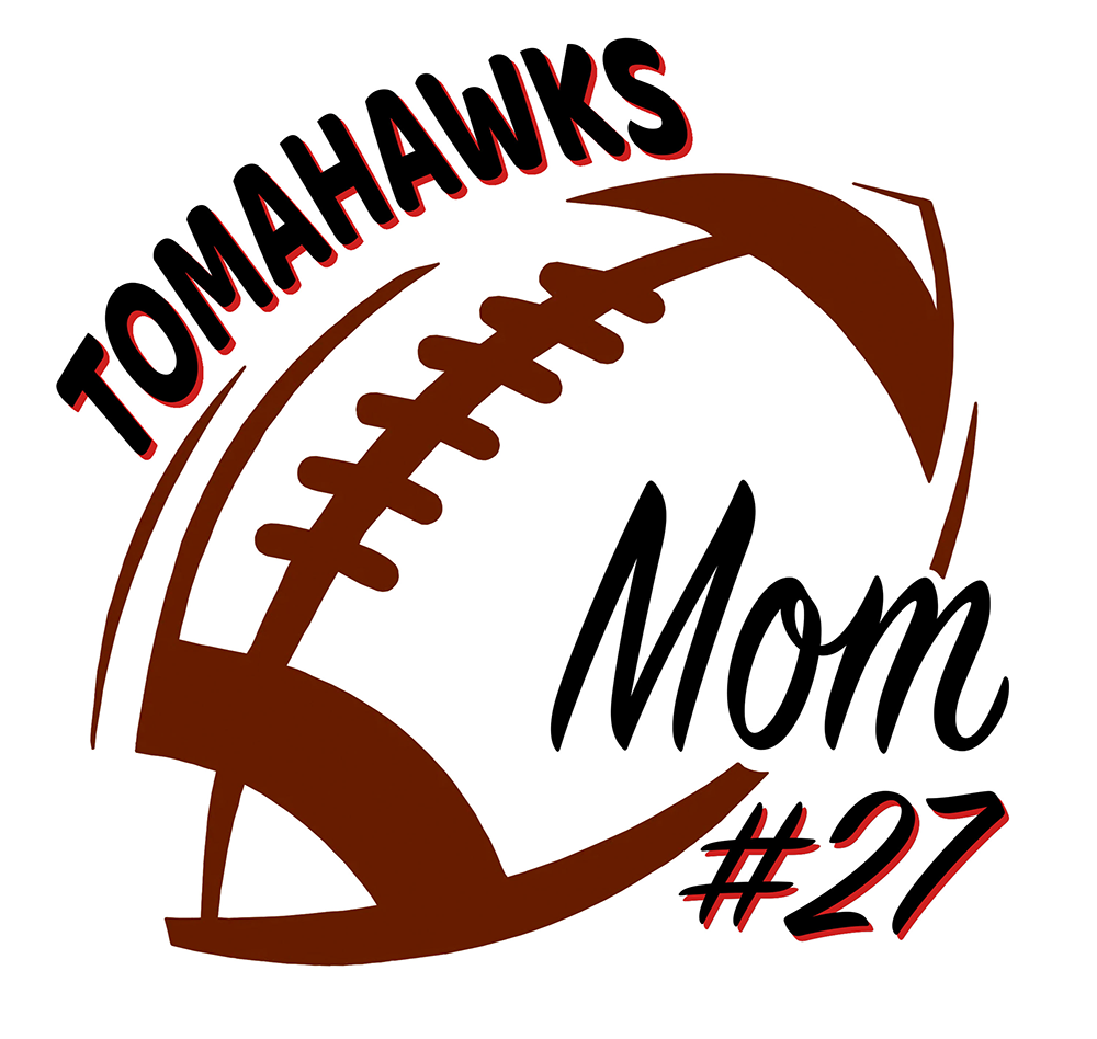 Stylized shirt design for a proud football mom.