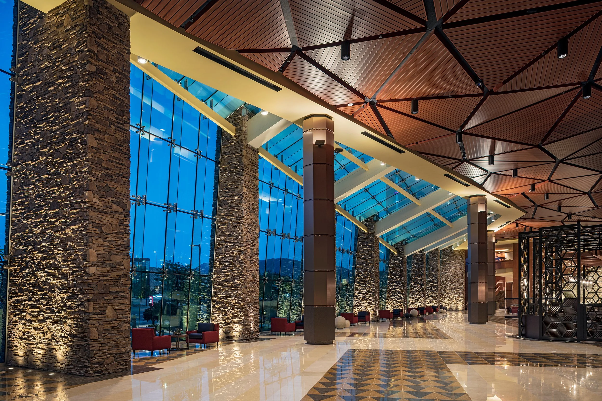 Pechanga Lobby Atrium, Interior Design by Klai Juba Wald Architecture + Interiors.
