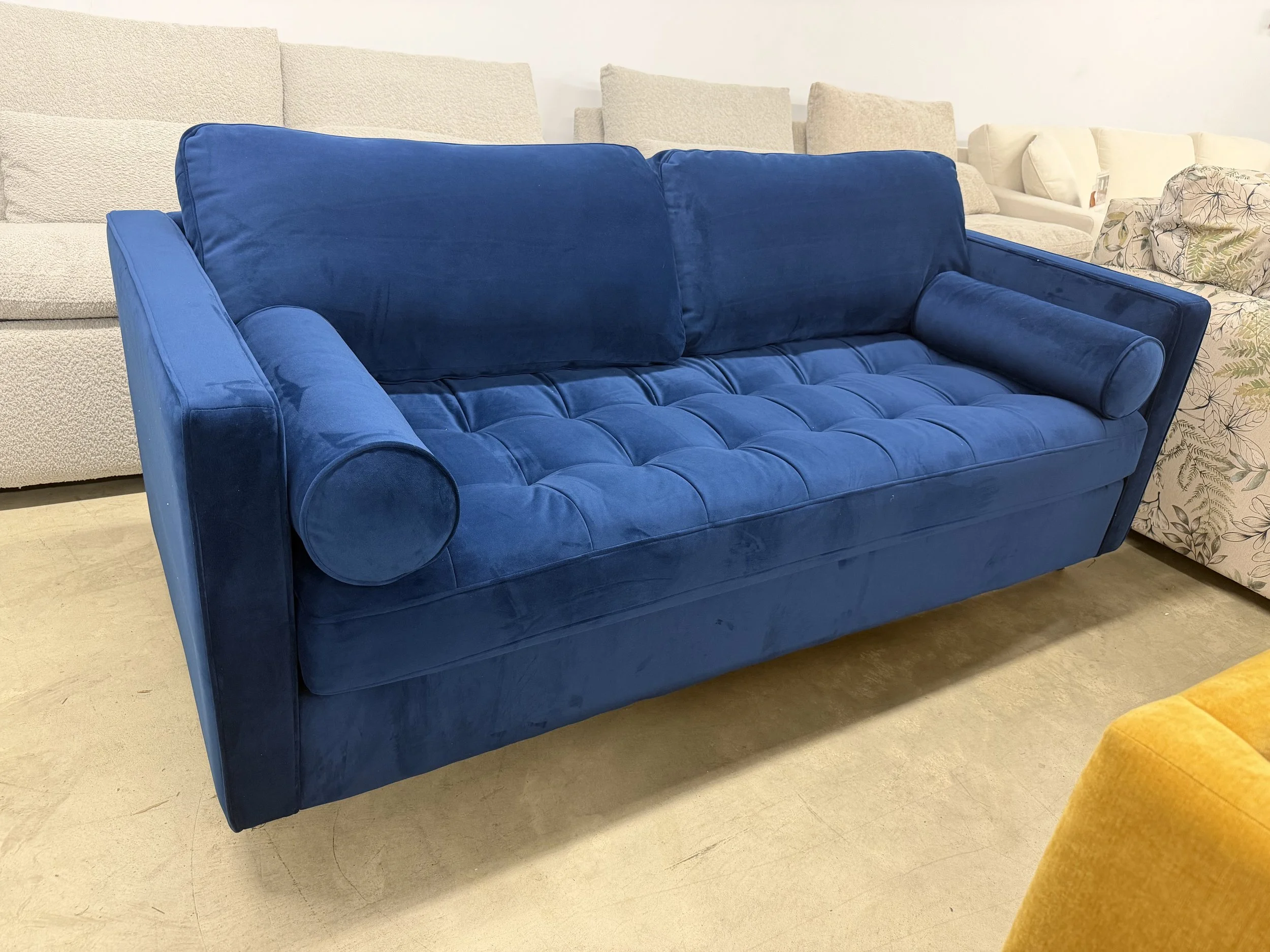Joybird Briar Sleeper Sofa - Blue Velvet