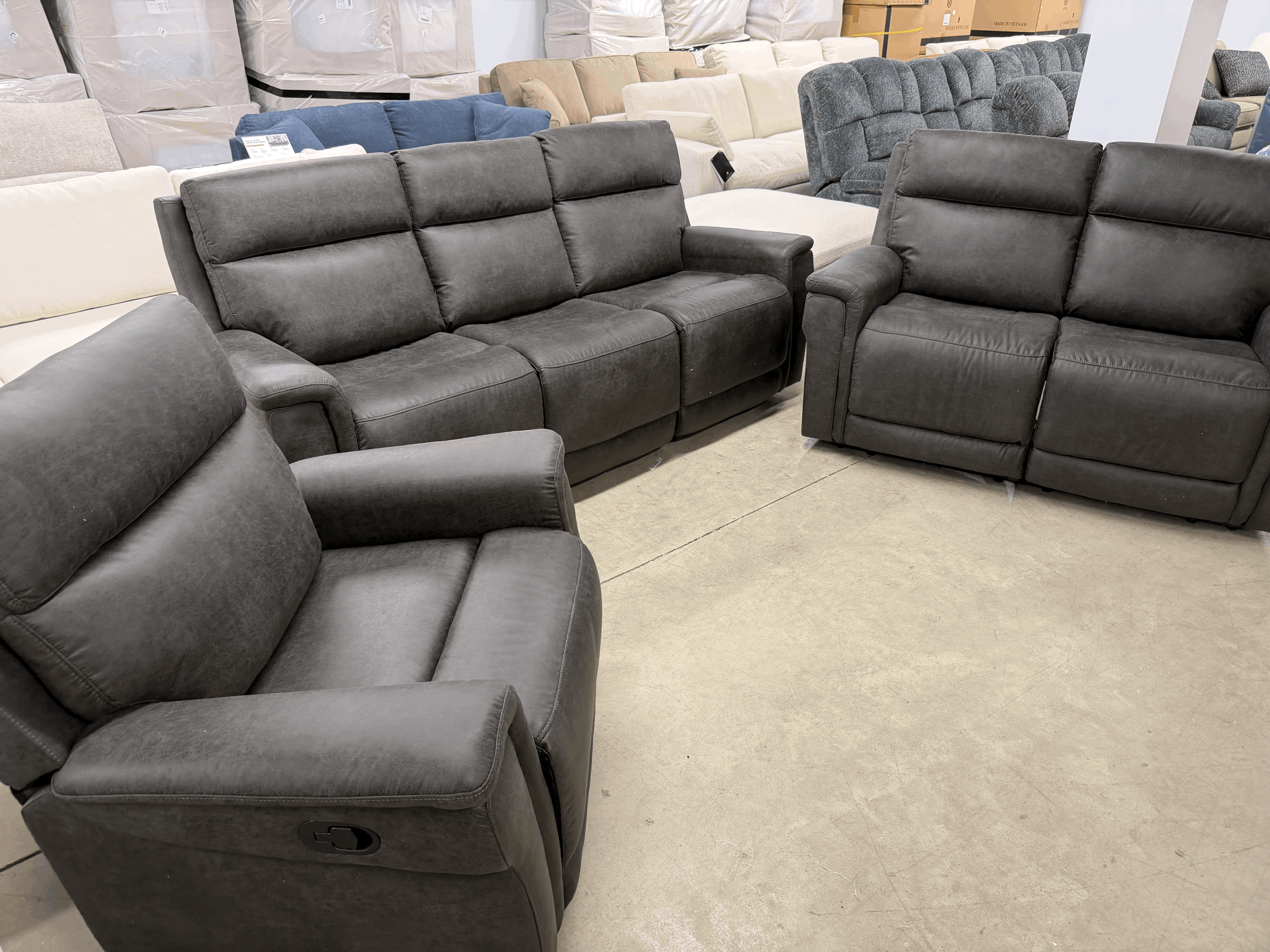 Power Reclining Living Room Set - Sofa, Loveseat, Chair