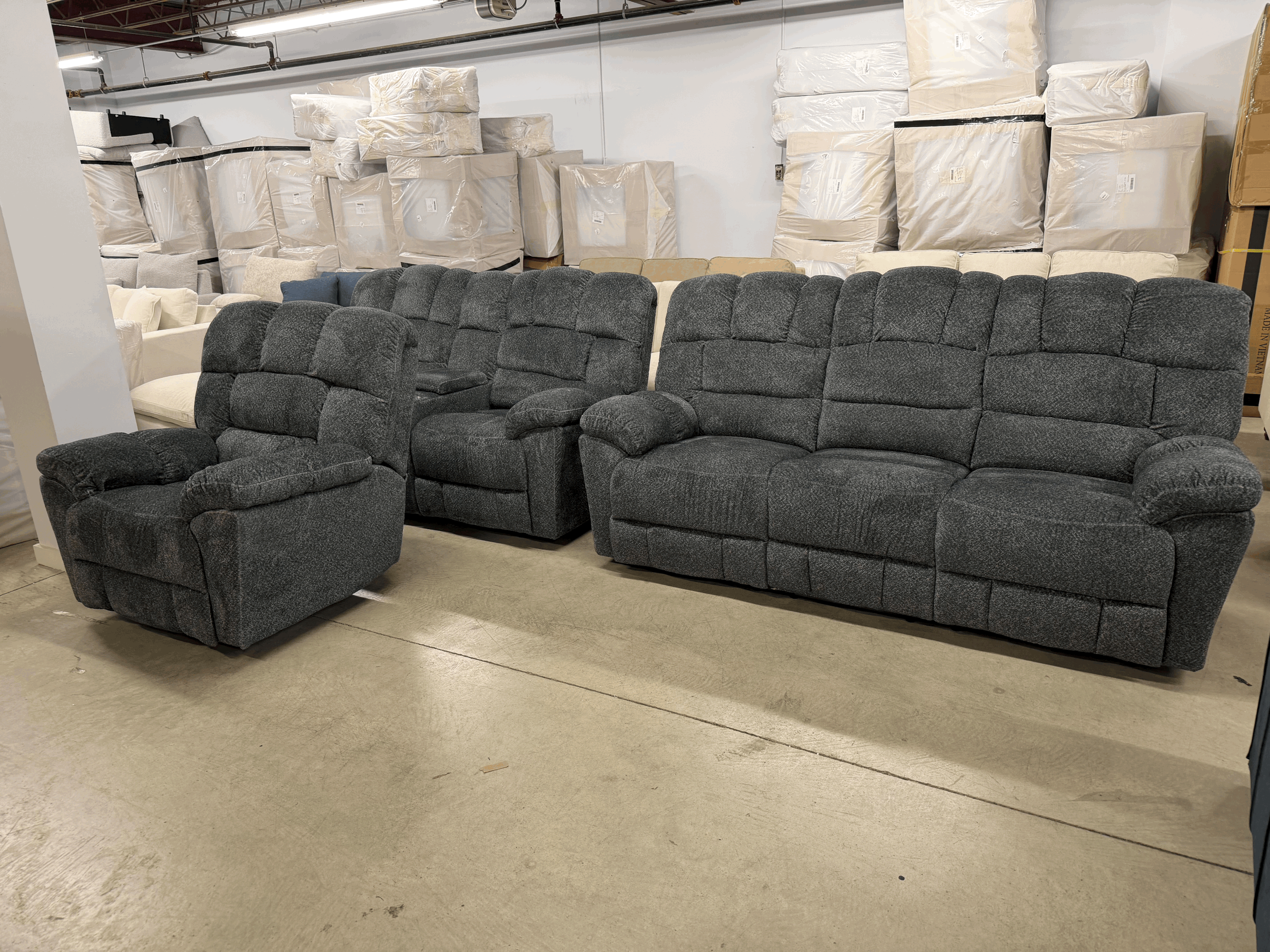 New Reclining Living Room Set - Sofa, Loveseat, Chair