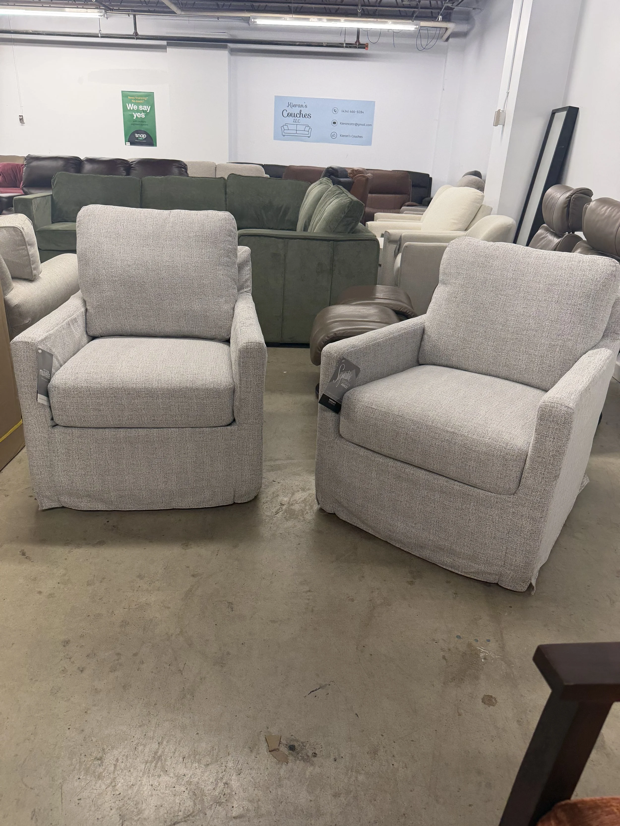 Slipcover Swivel Rocker Chairs