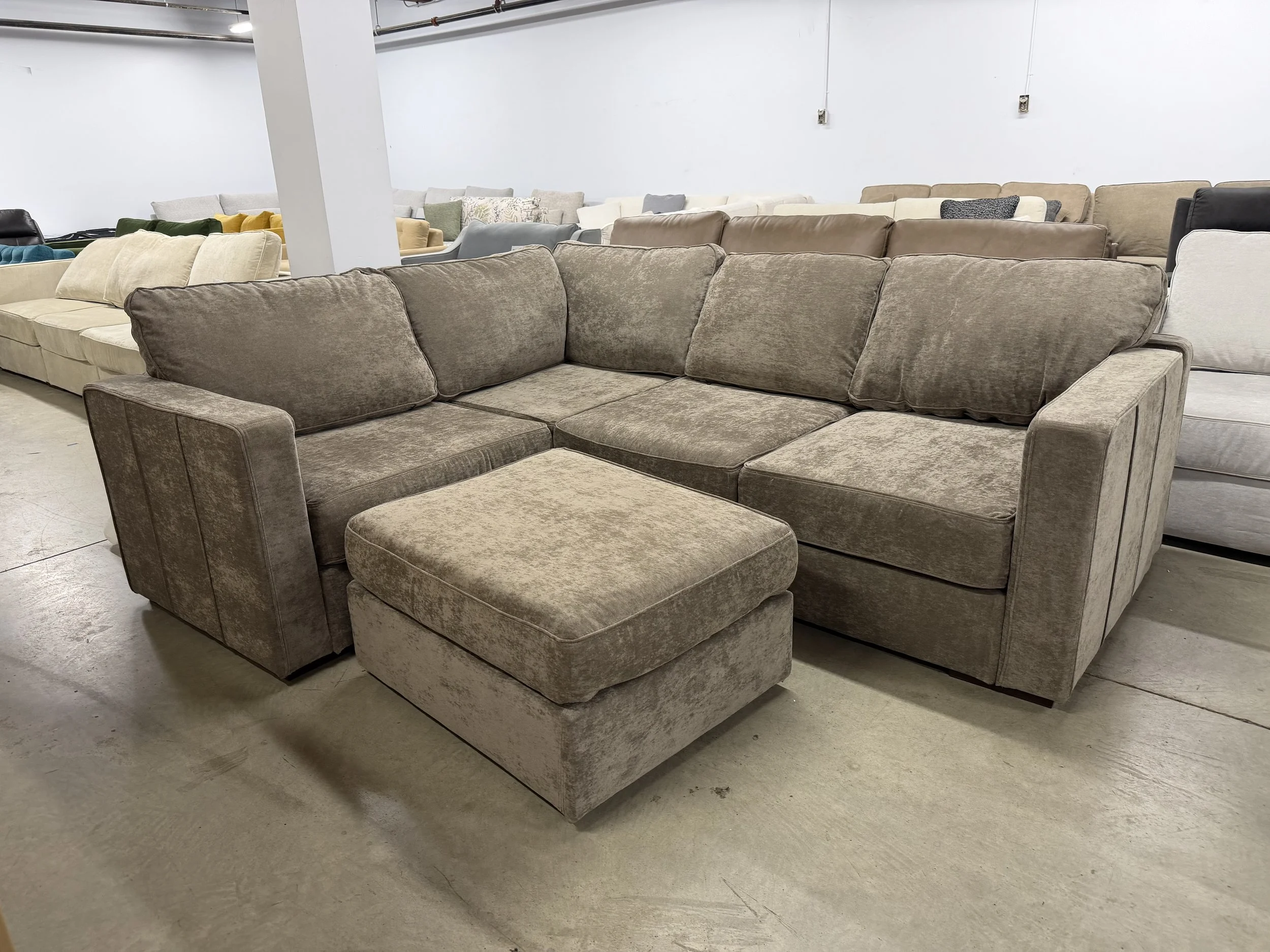 Lovesac Sectional - 5 Seats 7 Sides - Venetian Taupe