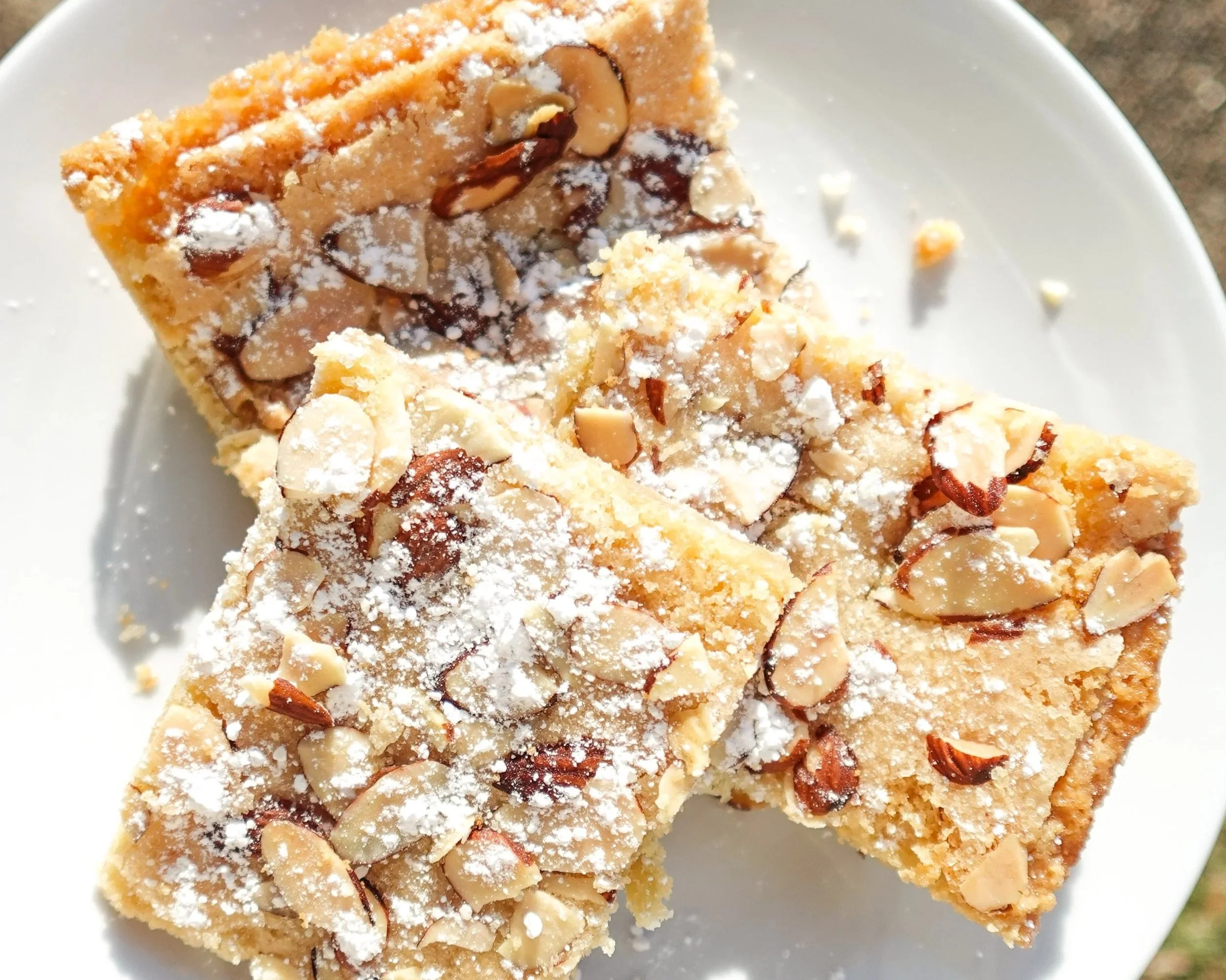 Candied Almond Blondies