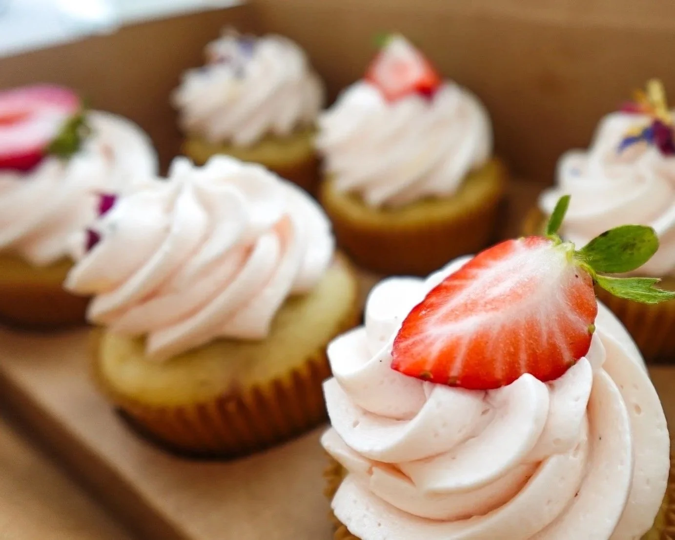 Strawberry Vanilla Cupcakes