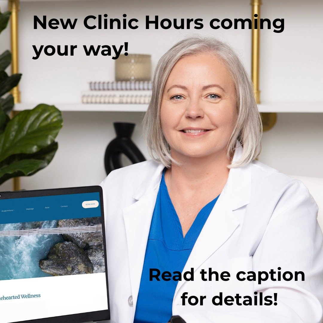 Big news! 🕒 Effective March 1, I&rsquo;m expanding my hours to include more evenings and weekends!

I know how busy life gets, so I&rsquo;m opening up more space for Sunday resets and after-work unwinding. From TMJ acupuncture with intra-oral massag