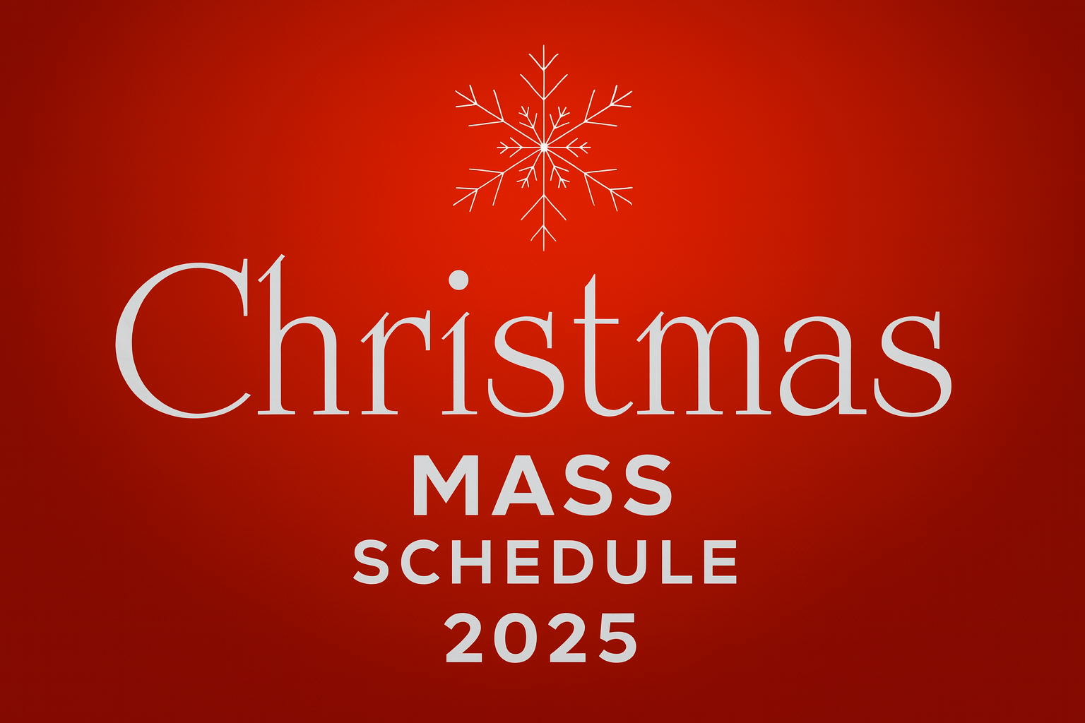 Christmas Mass Schedule
