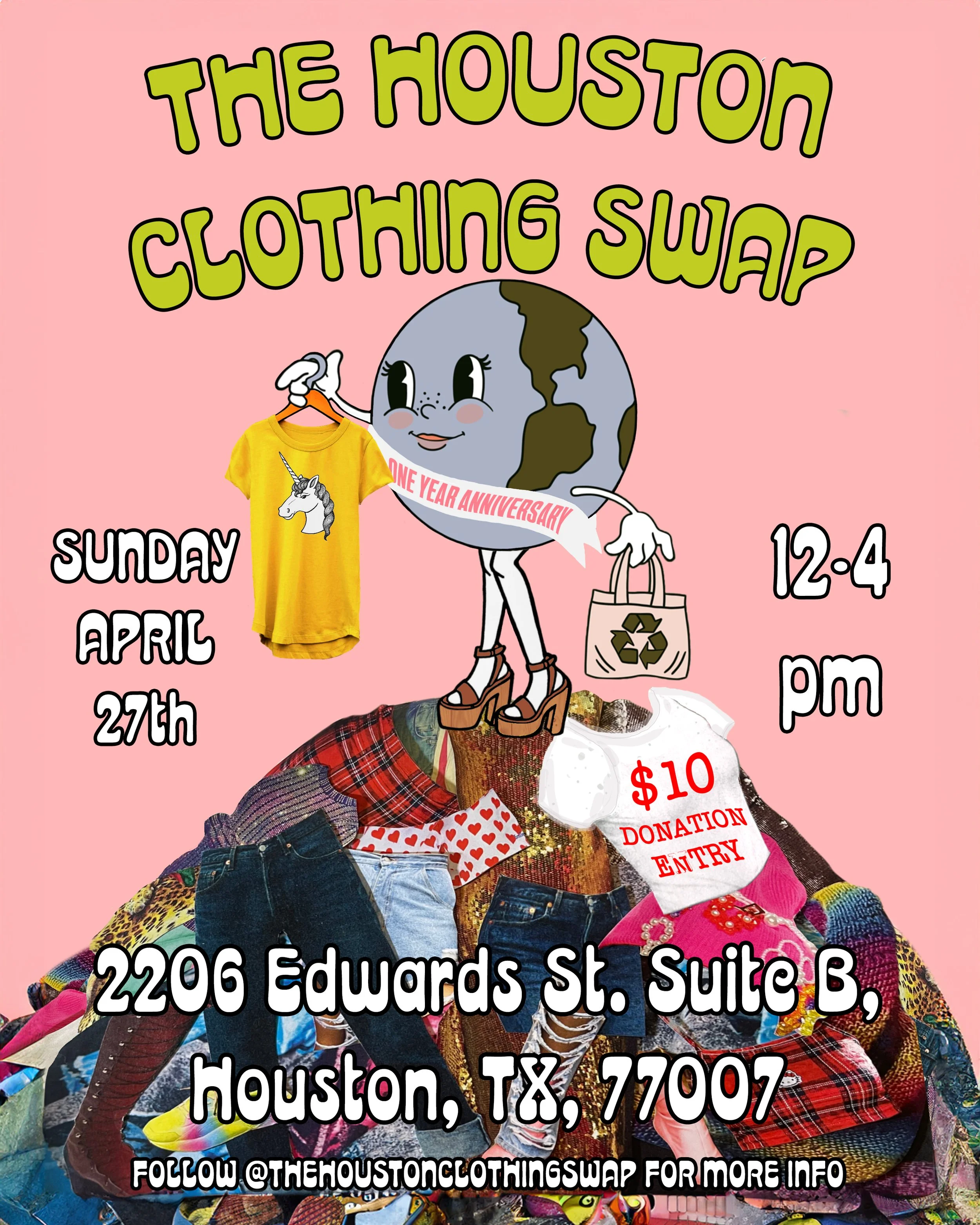 The Houston Clothing Swap flyer April 27th, 2025_4x5.jpg