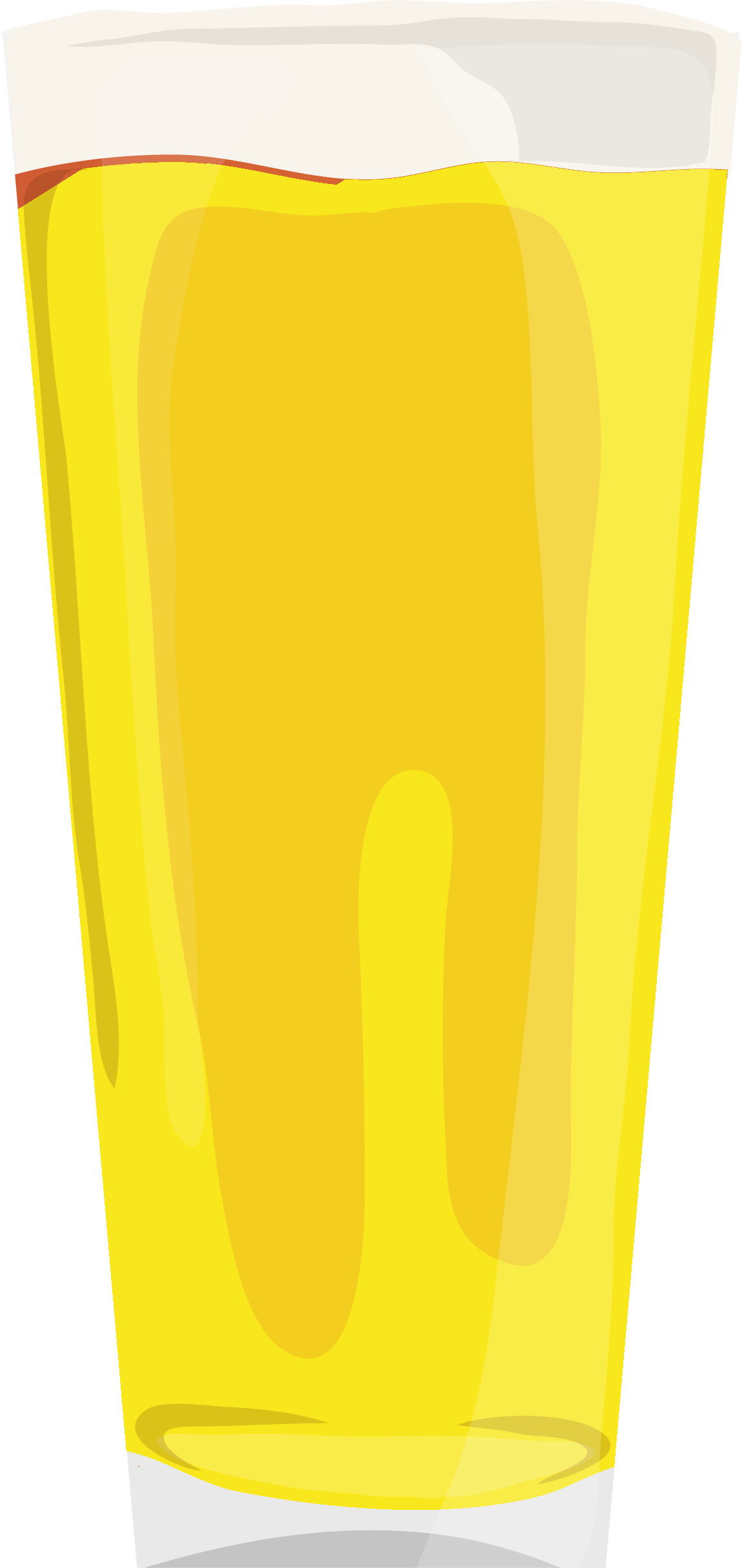 Close-up of a yellow liquid in a glass, with a white background.