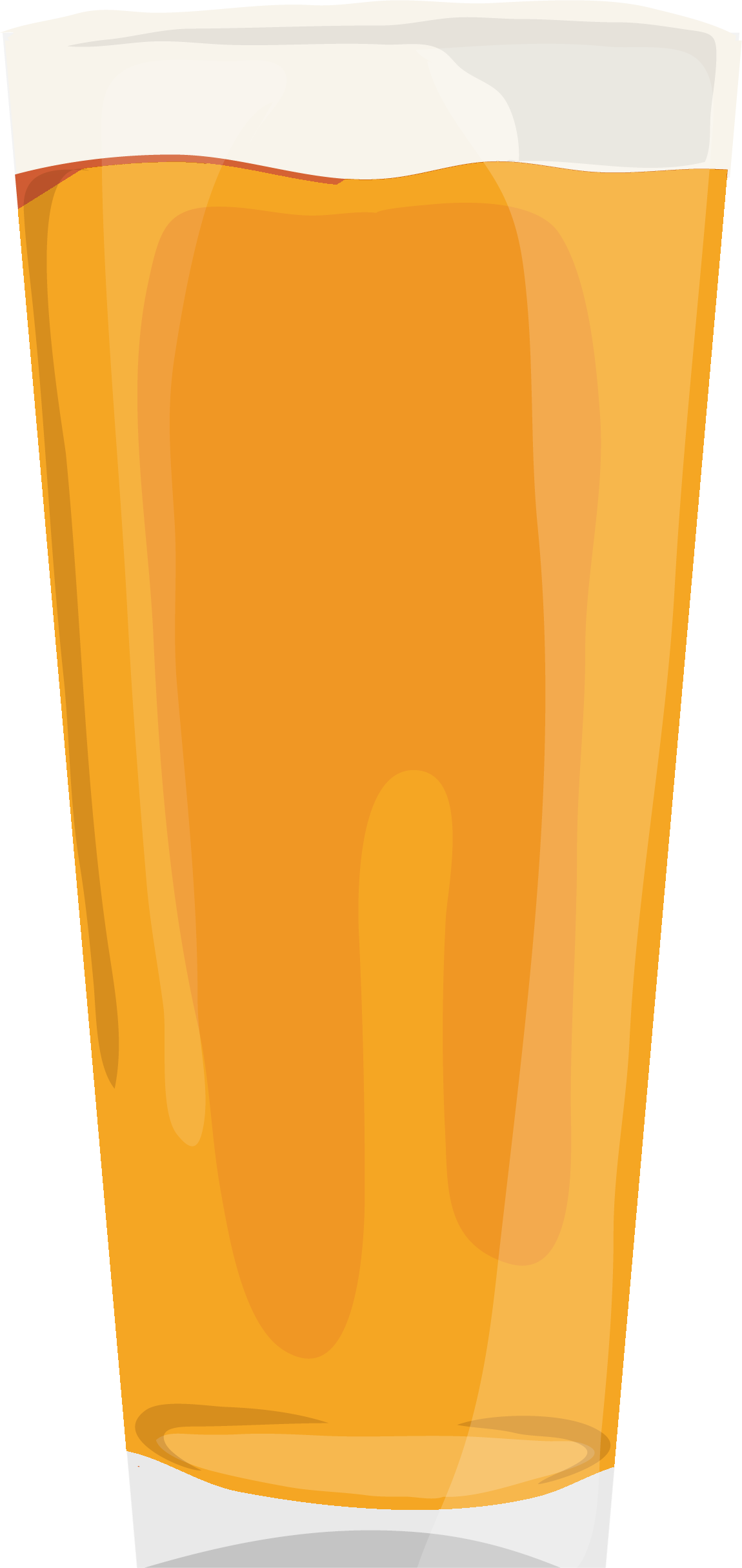 Close-up of a glass of beer filled with golden beer, topped with a foam head.