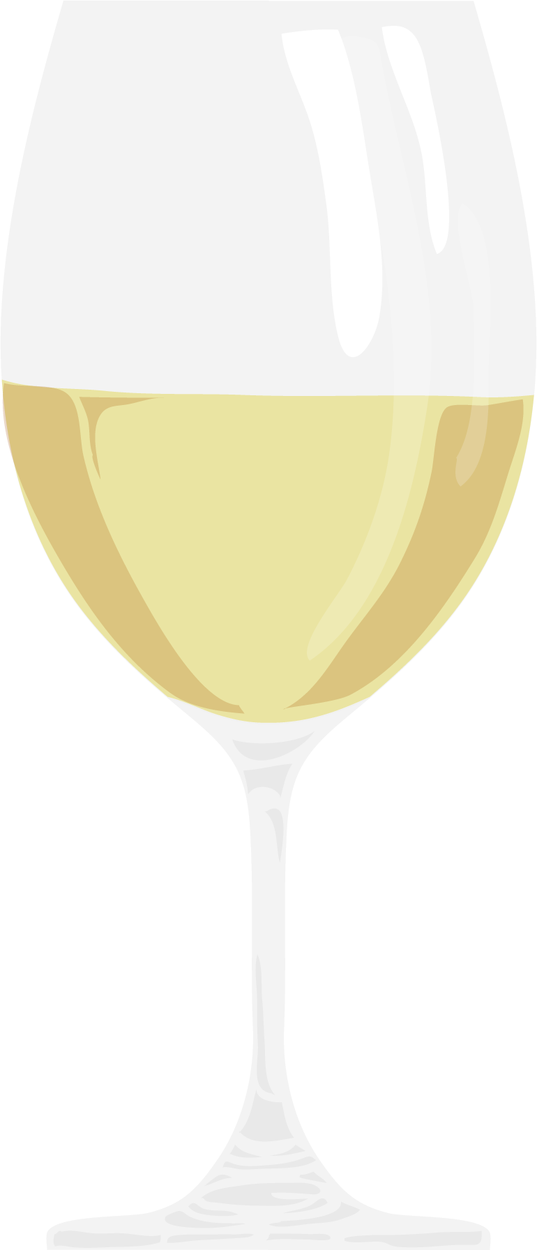 Illustration of a glass of white wine.