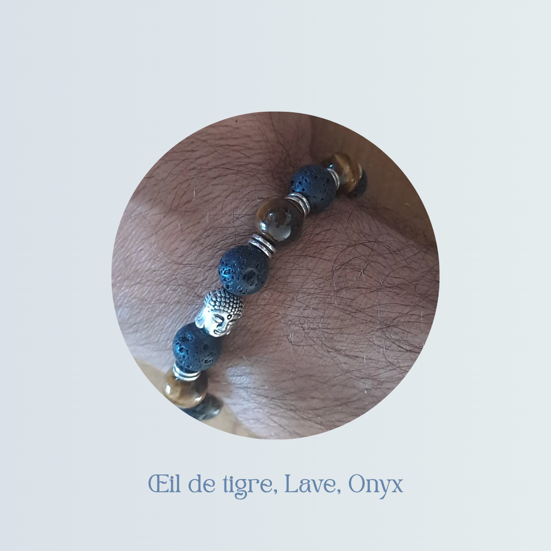 Bracelet Homme Œil de tigre, Lave, Onyx.png