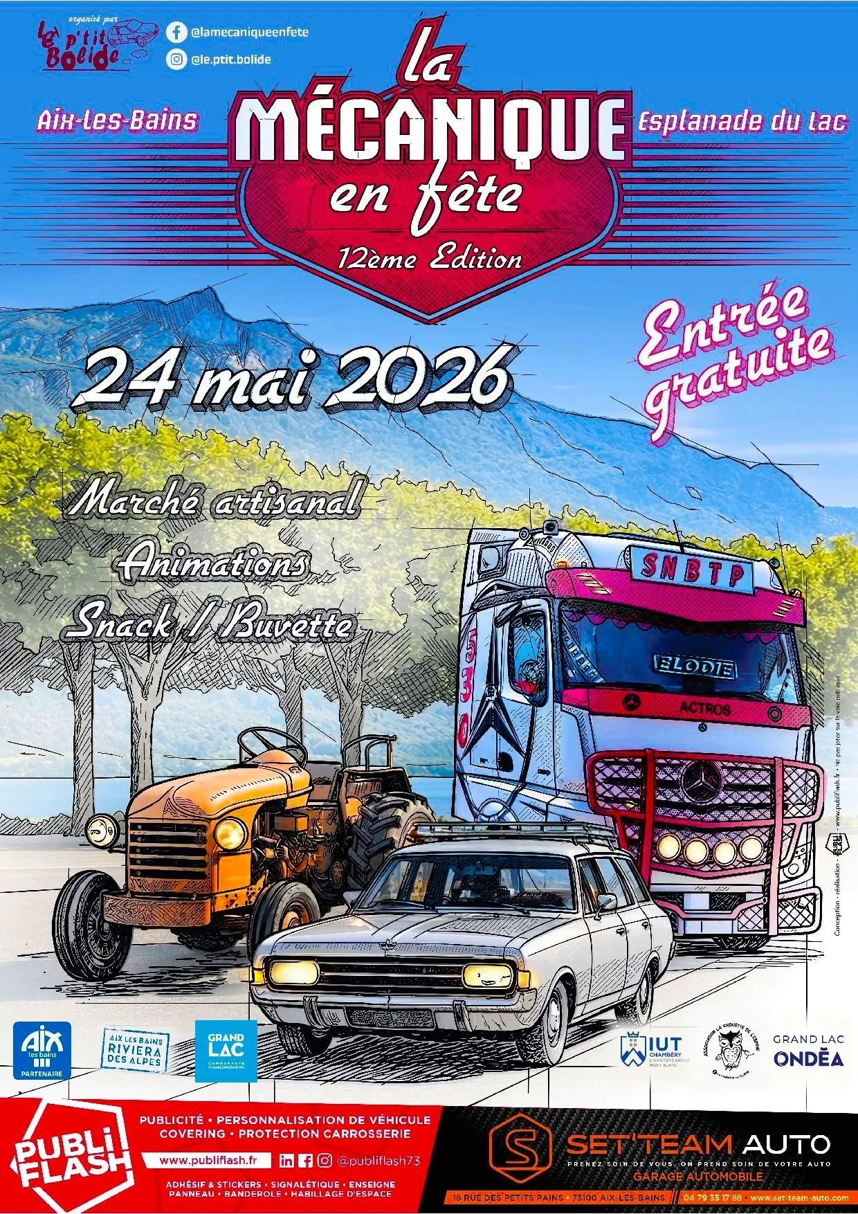 Marché pour la 12ème édition “La Mécanique en fête” - Aix-les-Bains 73 Savoie