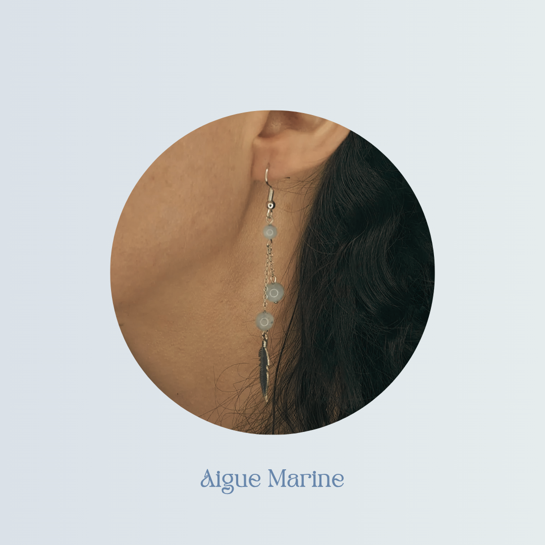 Boucles d’oreilles “plumes” Aigue Marine.png