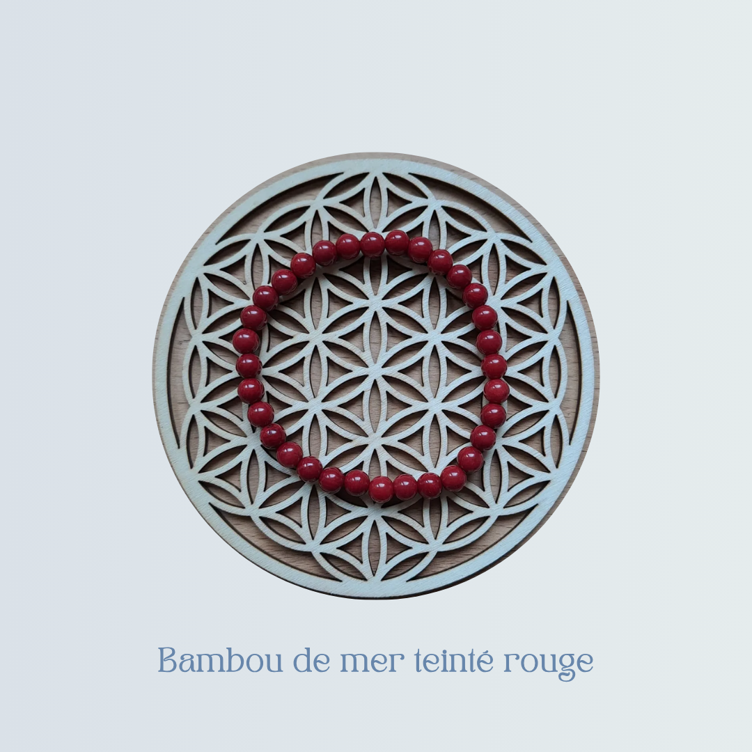 Bracelet Bambou de mer teinté rouge.png
