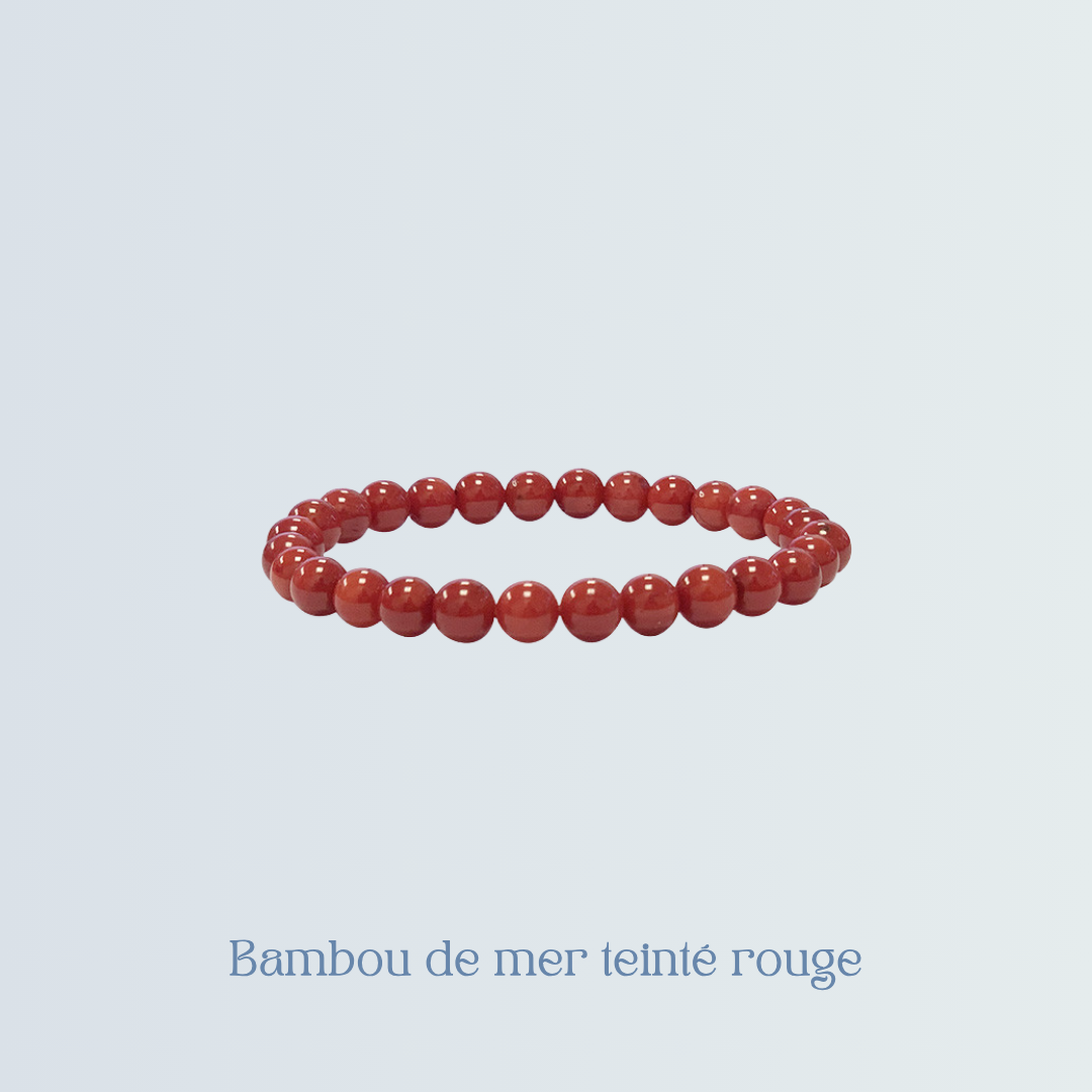 Bracelet Bambou de mer teinté rouge.png