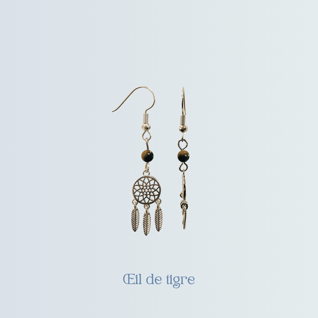 Boucles d’oreilles “attrape rêves” Oeil de tigre.png