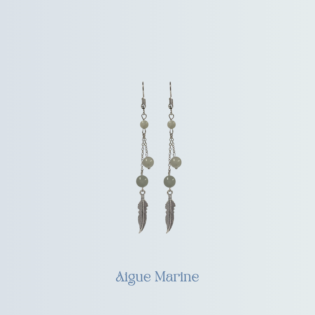 Boucles d’oreilles “plumes” Aigue Marine.png