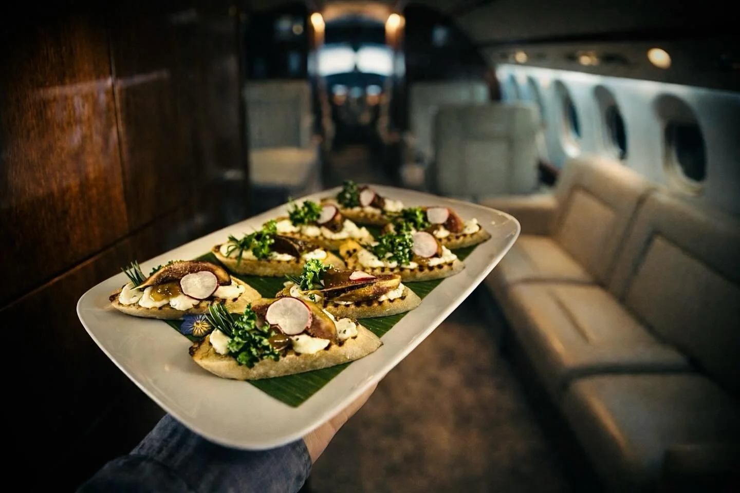 At Ready Jet Fly, even the appetizers have a flight plan. 🛩️✨⁣
⁣
#ReadyJetFly #PrivateAviation #LuxuryTravel #JetLife #ElevatedExperience
