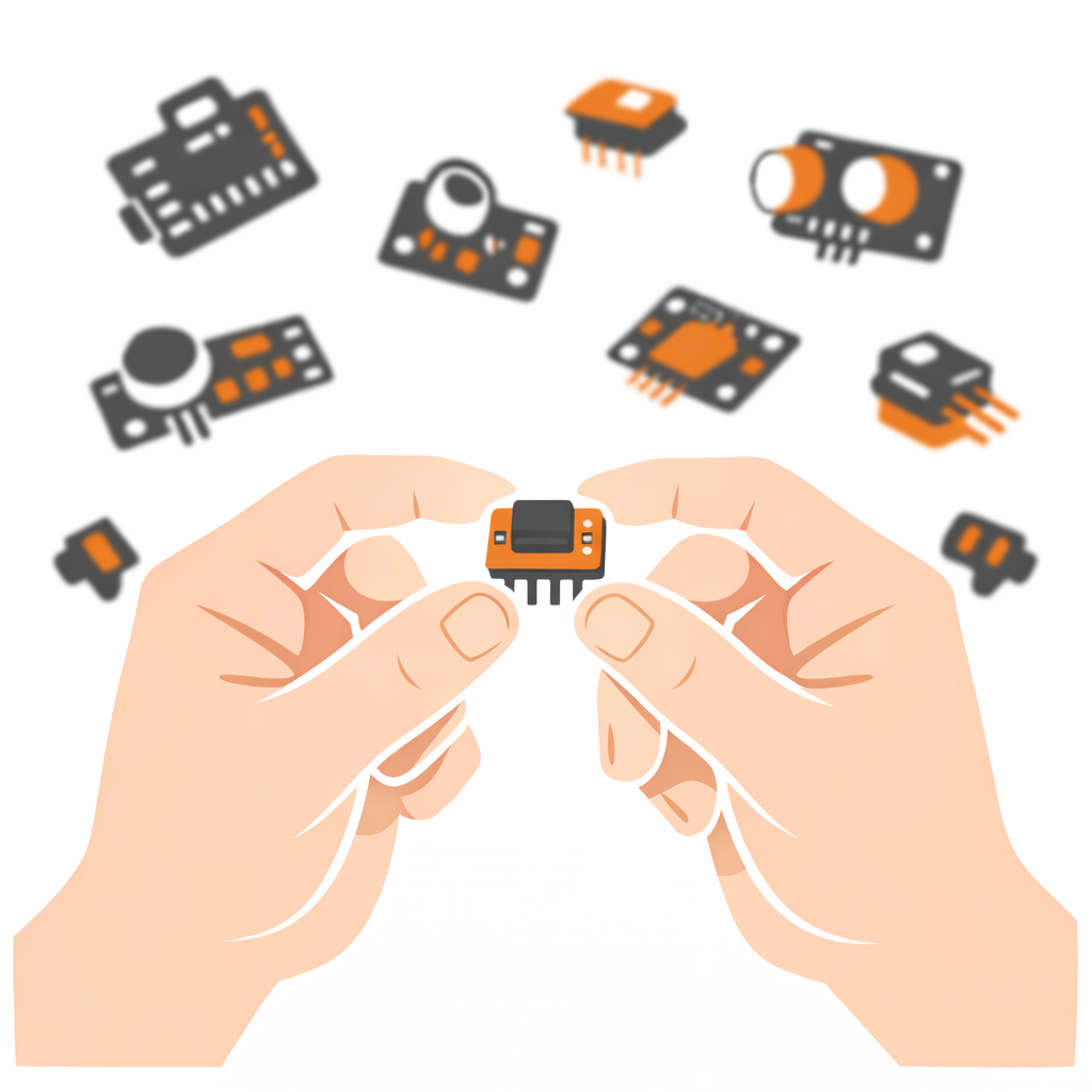 The Starter — hands examining a sensor