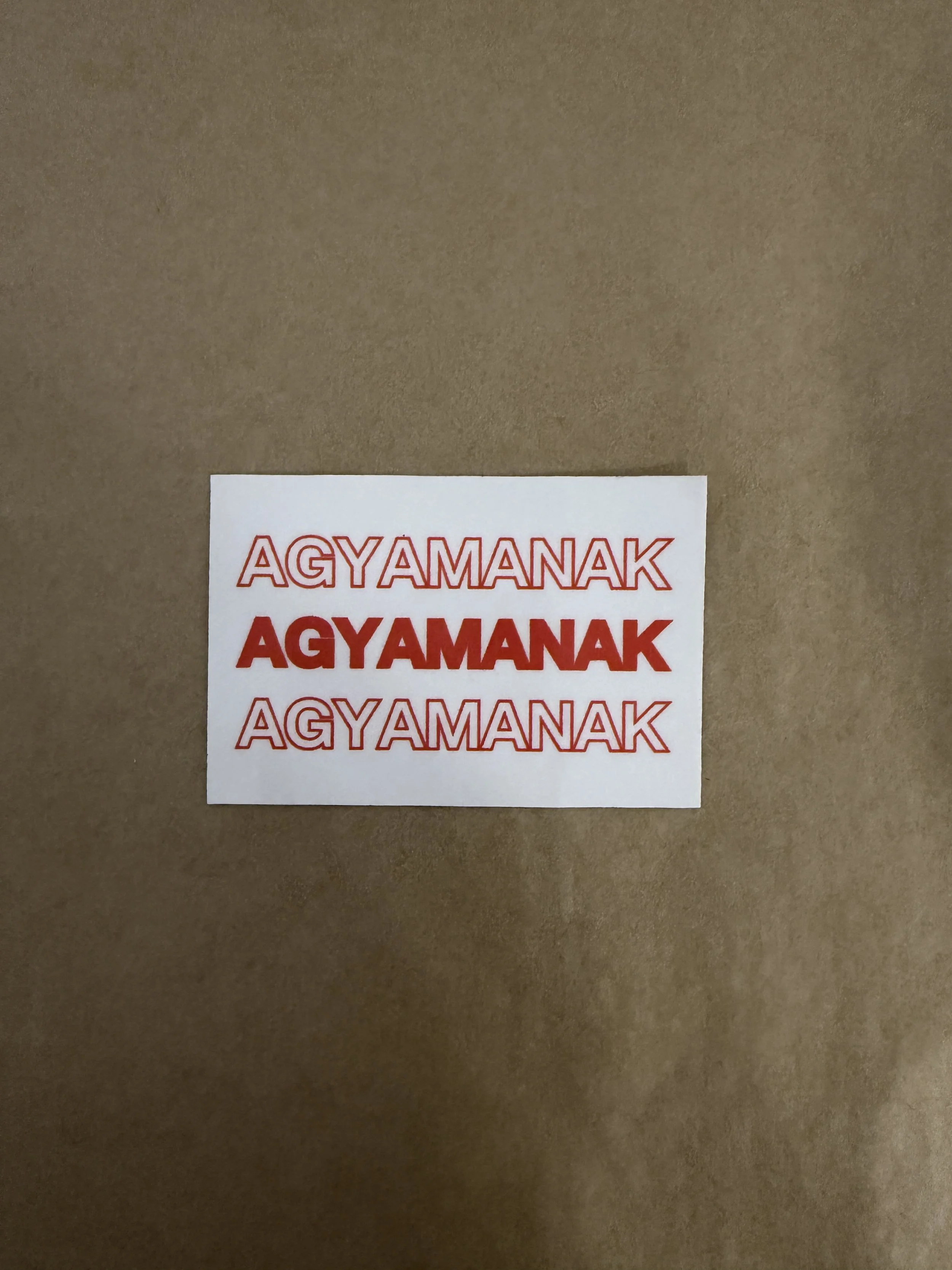 Agyamanak Vinyl Sticker