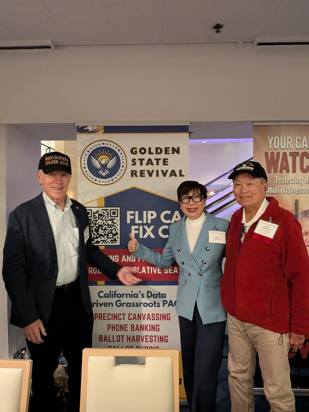 The Golden State Revival booth with volunteers