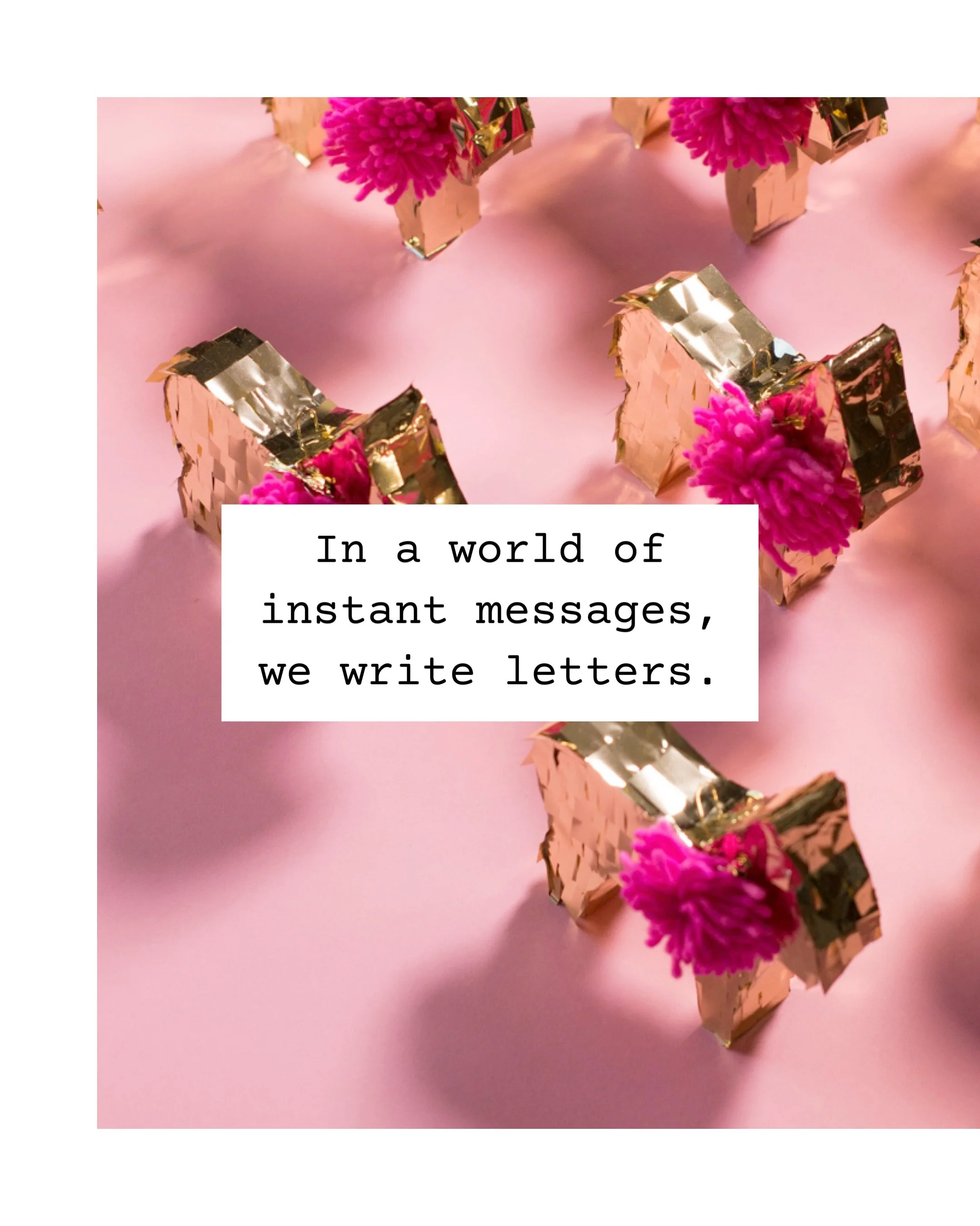 In a world of instant messages, I write letters. You can have one if you join my snail mail club. I call it Good Mail. It&rsquo;s encouraging, beautiful, and delightful. Subscribe today to receive this month&rsquo;s letter! 🐌💌
