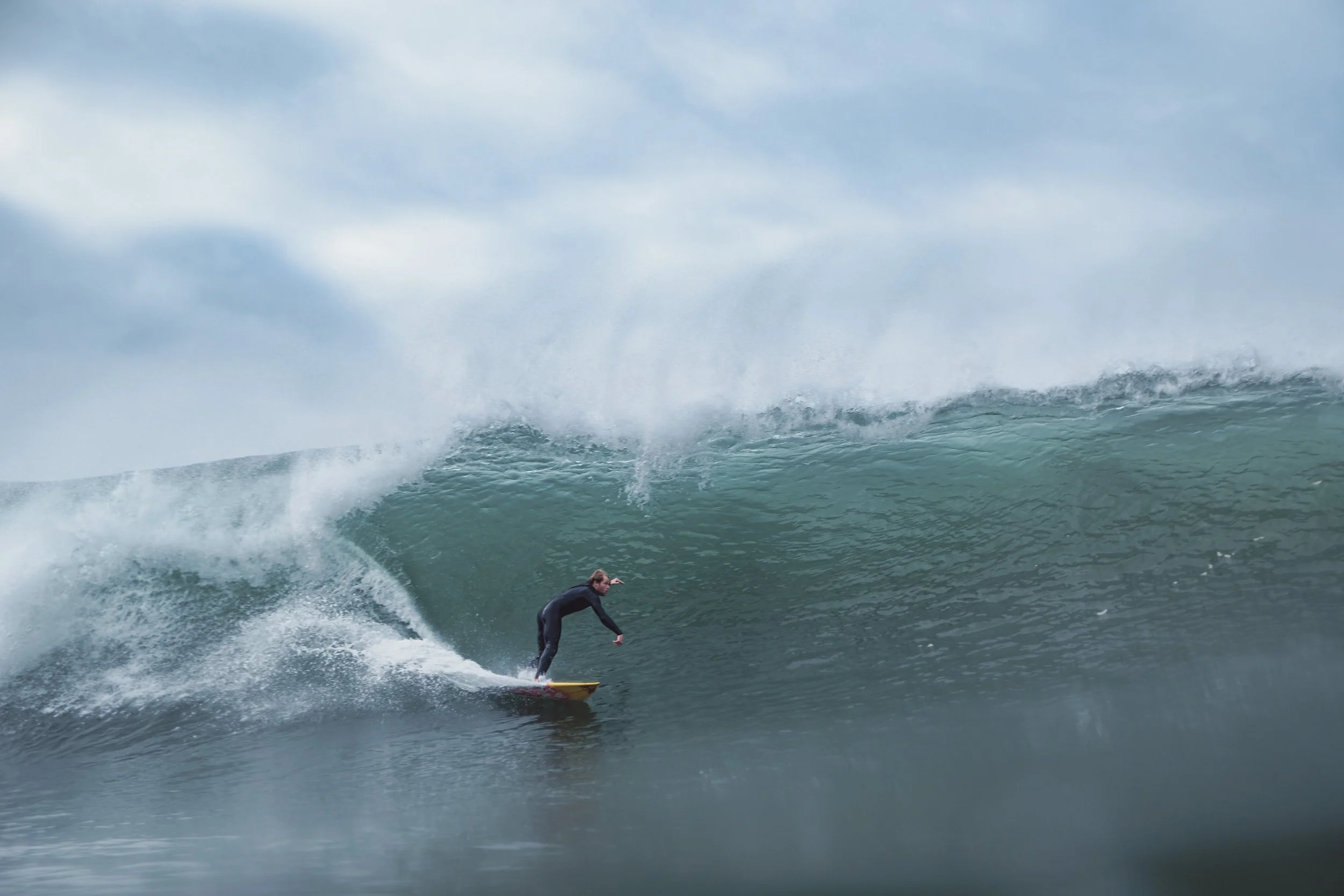  Riley Kraatz, racing the lip. This wave was my biggest regret of the morning; had I held steady for one more second, I think we could have had something special. 