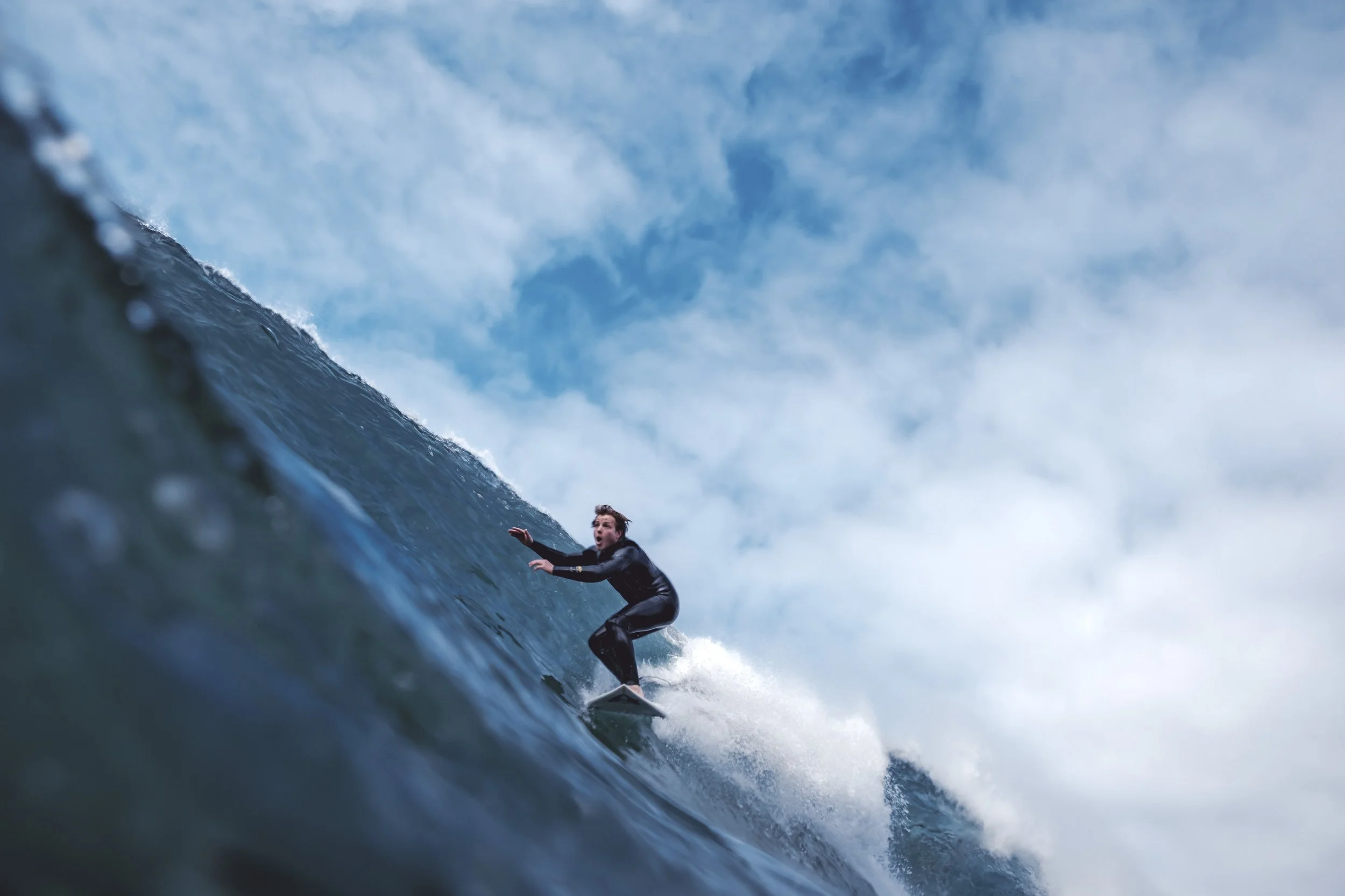  Kevin Kraatz, enjoying every moment. I remember we cut this one pretty close, and I was happy to get this photo. As I went under the surface, a stream of bubbles rose in front of the lens and I missed the see-through shot. I remember seeing Kevin fl