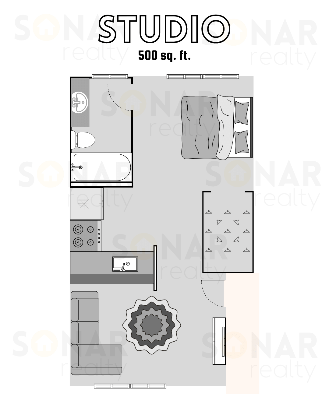 This floor plan is for illustrative purposes only. Layouts and dimensions may vary by unit and are not guaranteed