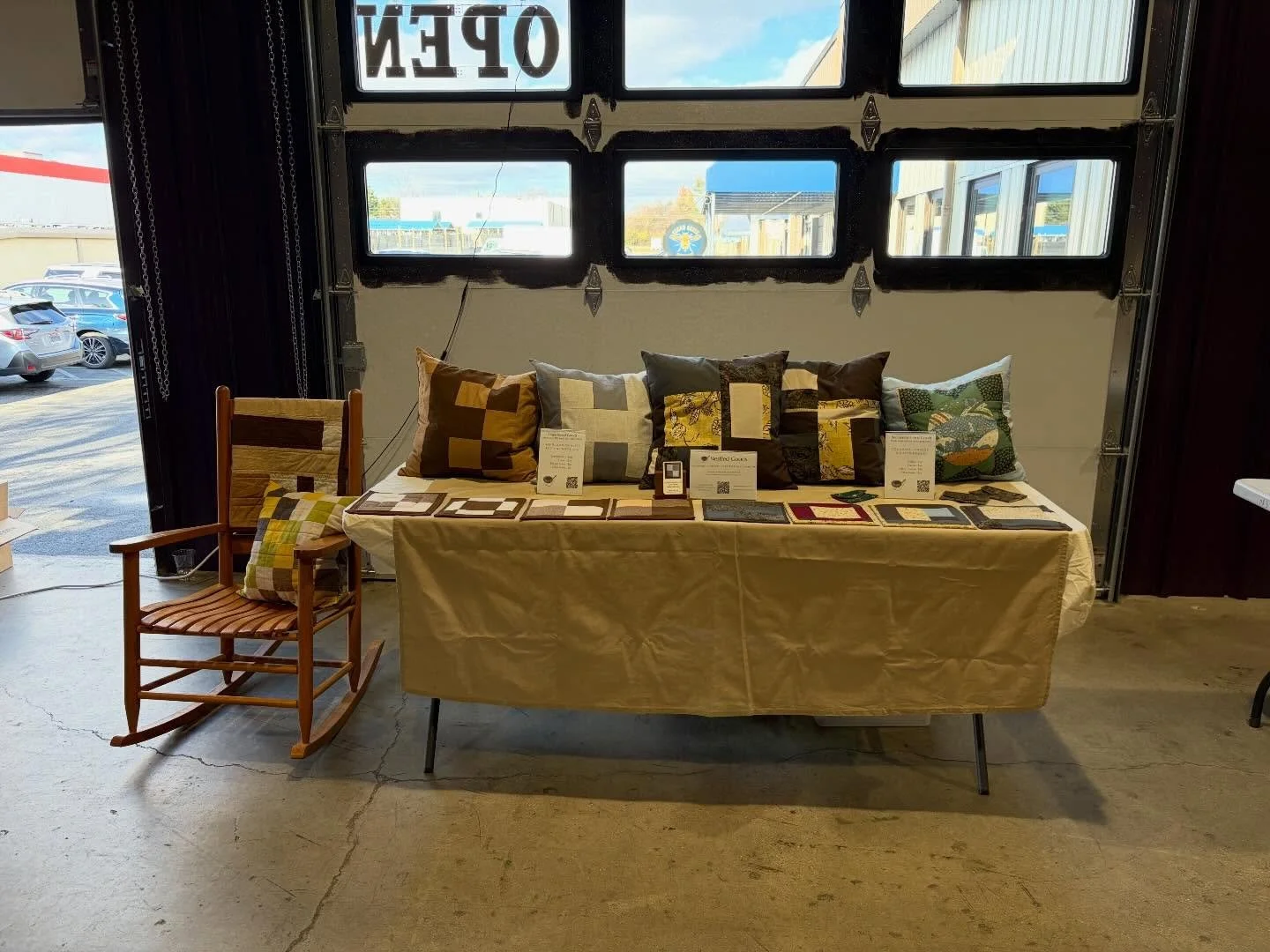 Setting up at the @clear_skies_meadery holiday market! Come check out #nestledgoods in person and drink some tasty mead! Other awesome vendors and live music here too 🙌🎶🥂#shopsmall #holidaymarket #madeinmoco #madeinmaryland #saturdayplans #shophan