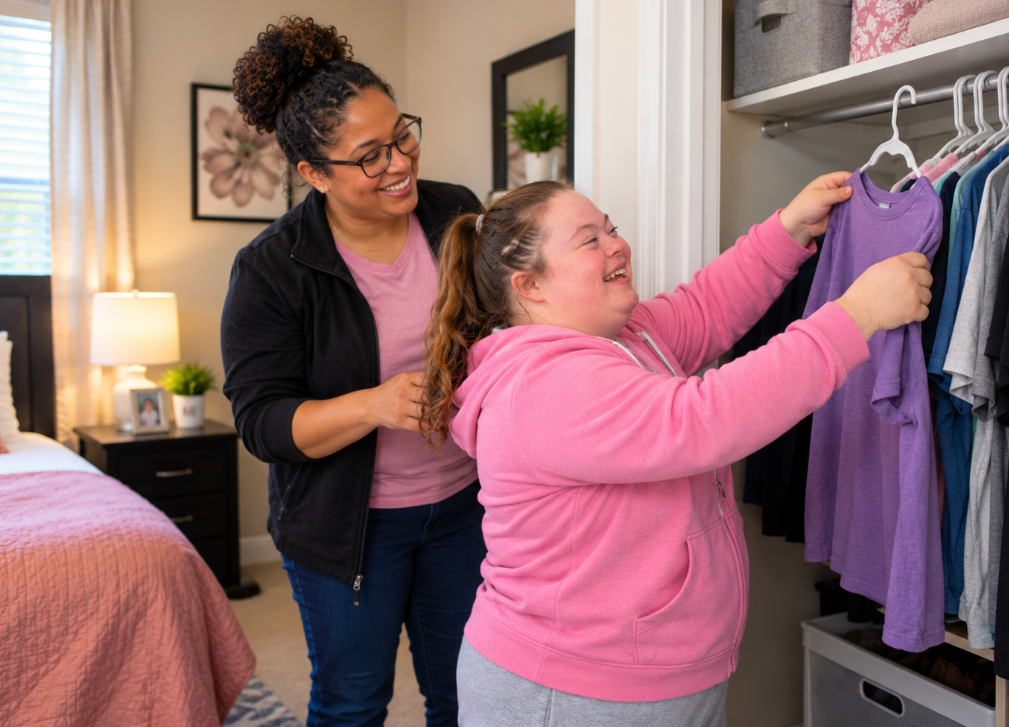 Individual receiving assistance with daily living activities