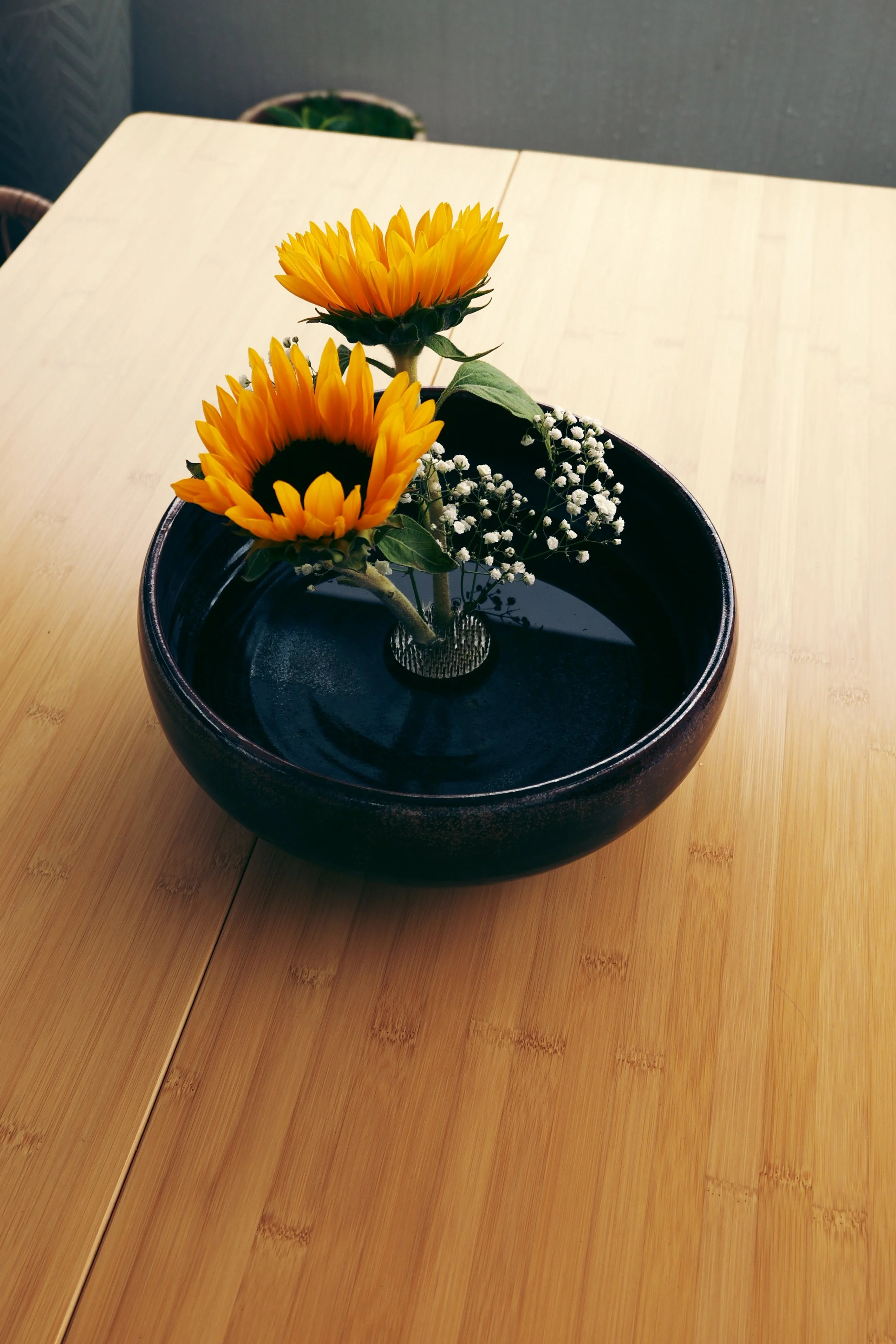 Large Ikebana Vase - Tenmoku