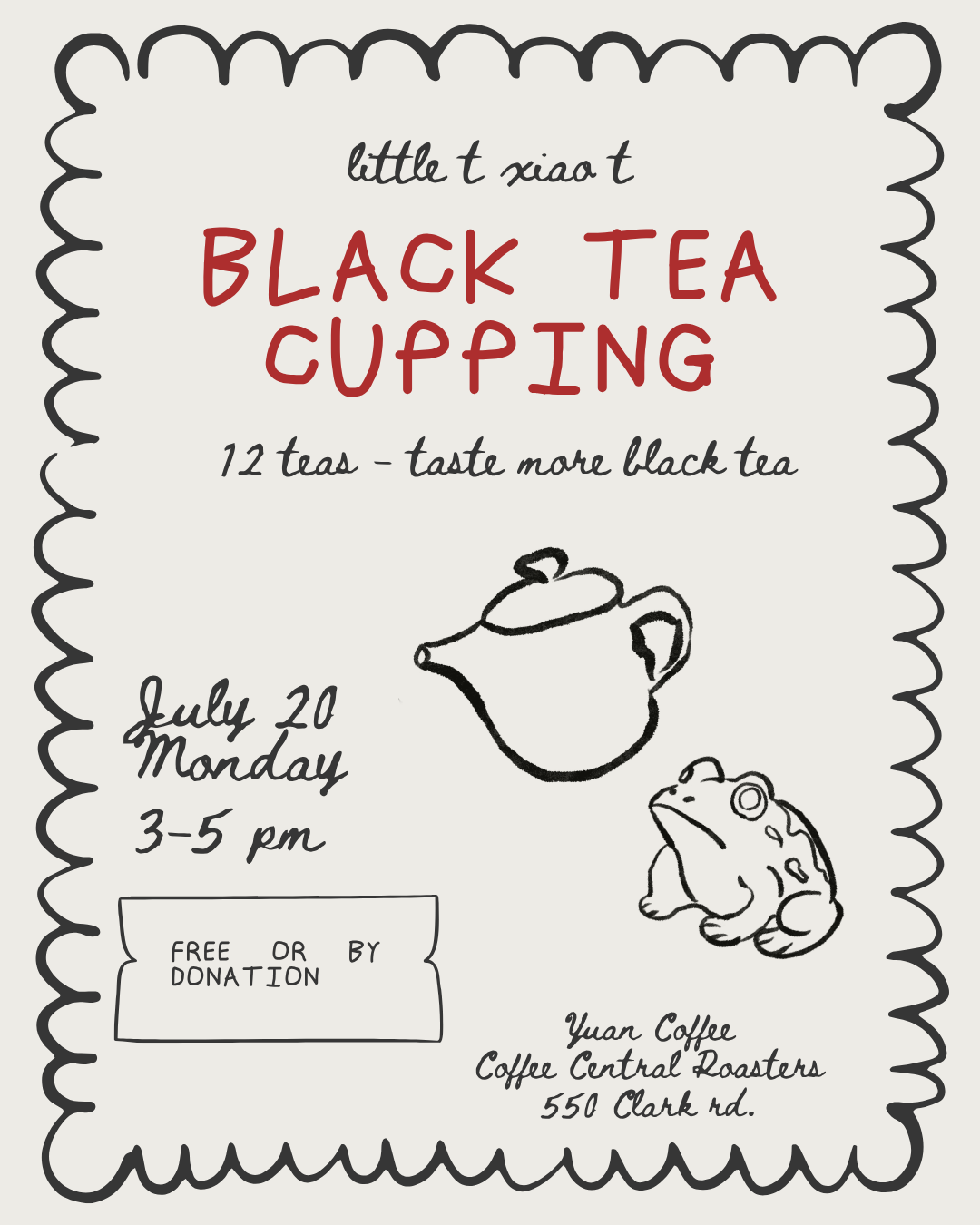 Community Tea Pour -  12 Black teas @ Yuan Coffee