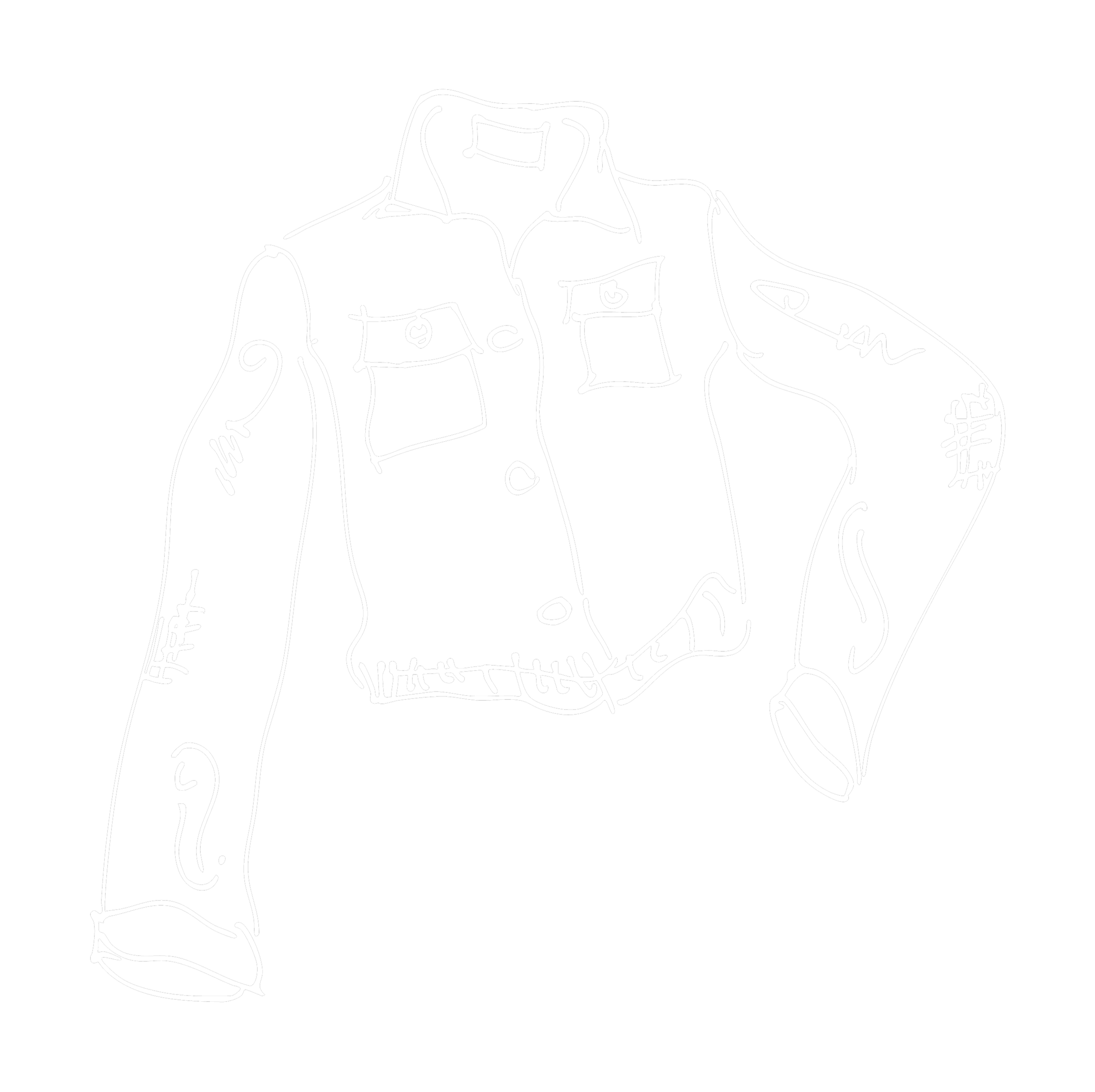 White jacket line art